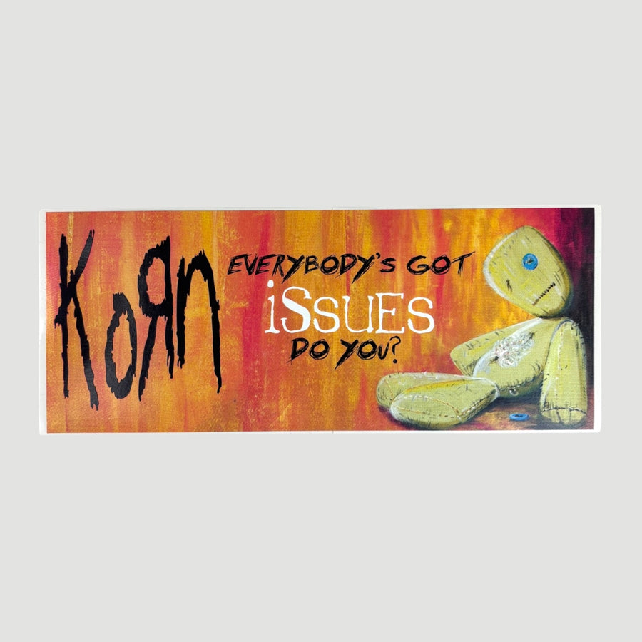 1999 Korn Issues Bumper Sticker