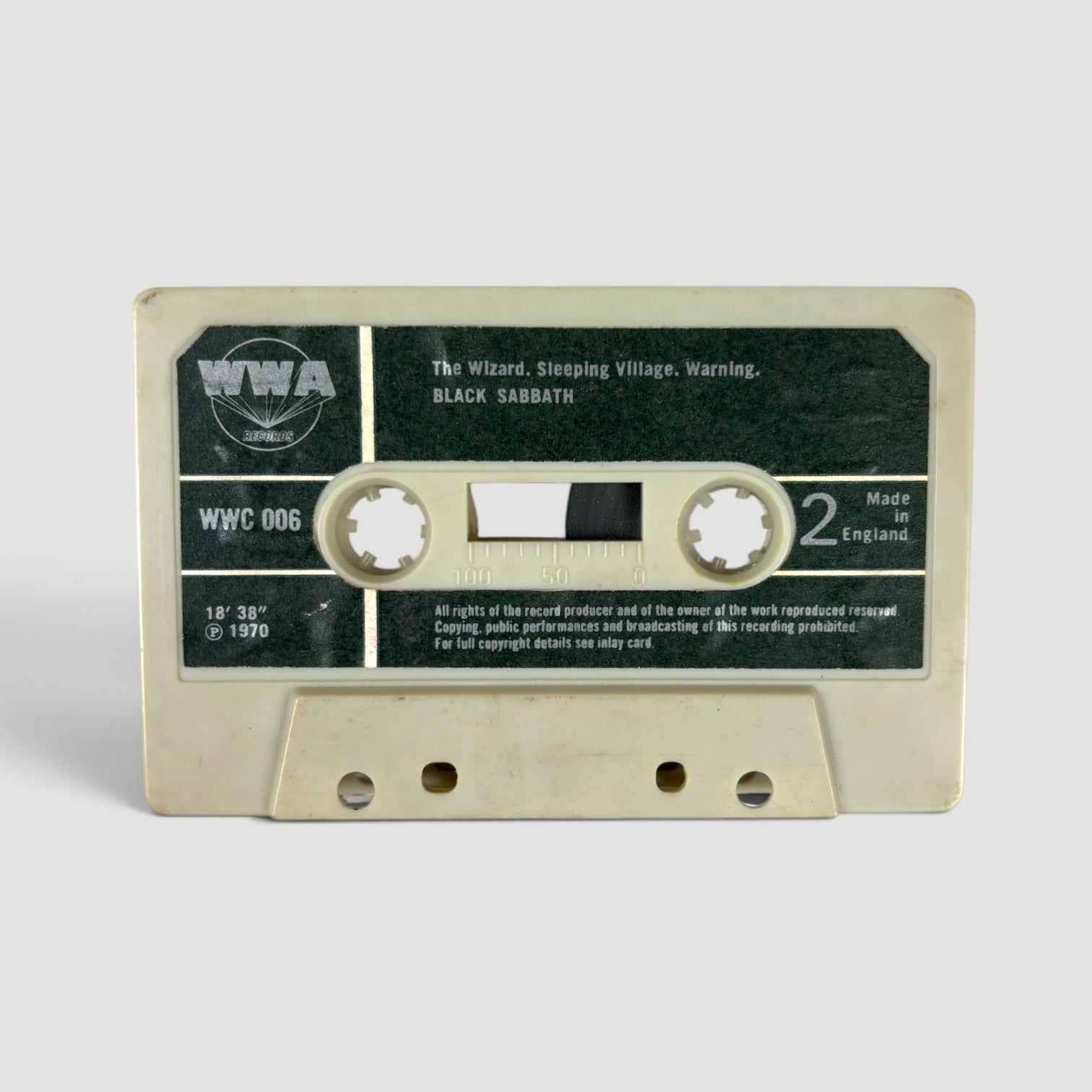 1973 Black Sabbath Black Sabbath 1st Issue UK Cassette