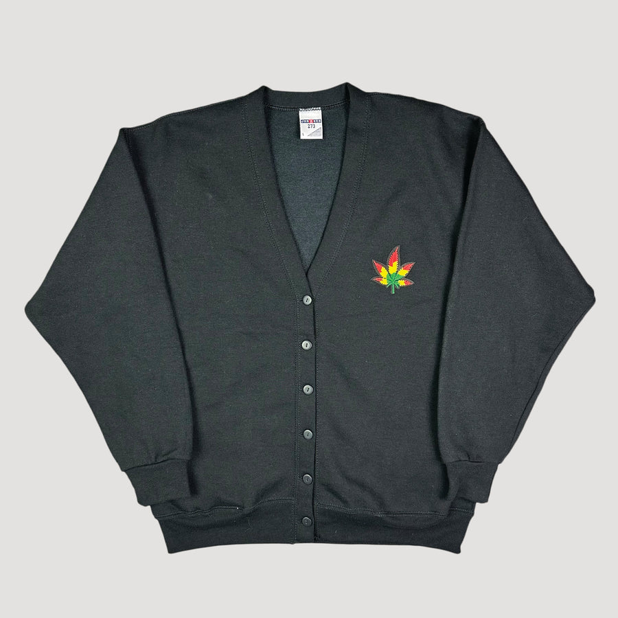 90's Weed Button Up Cardigan