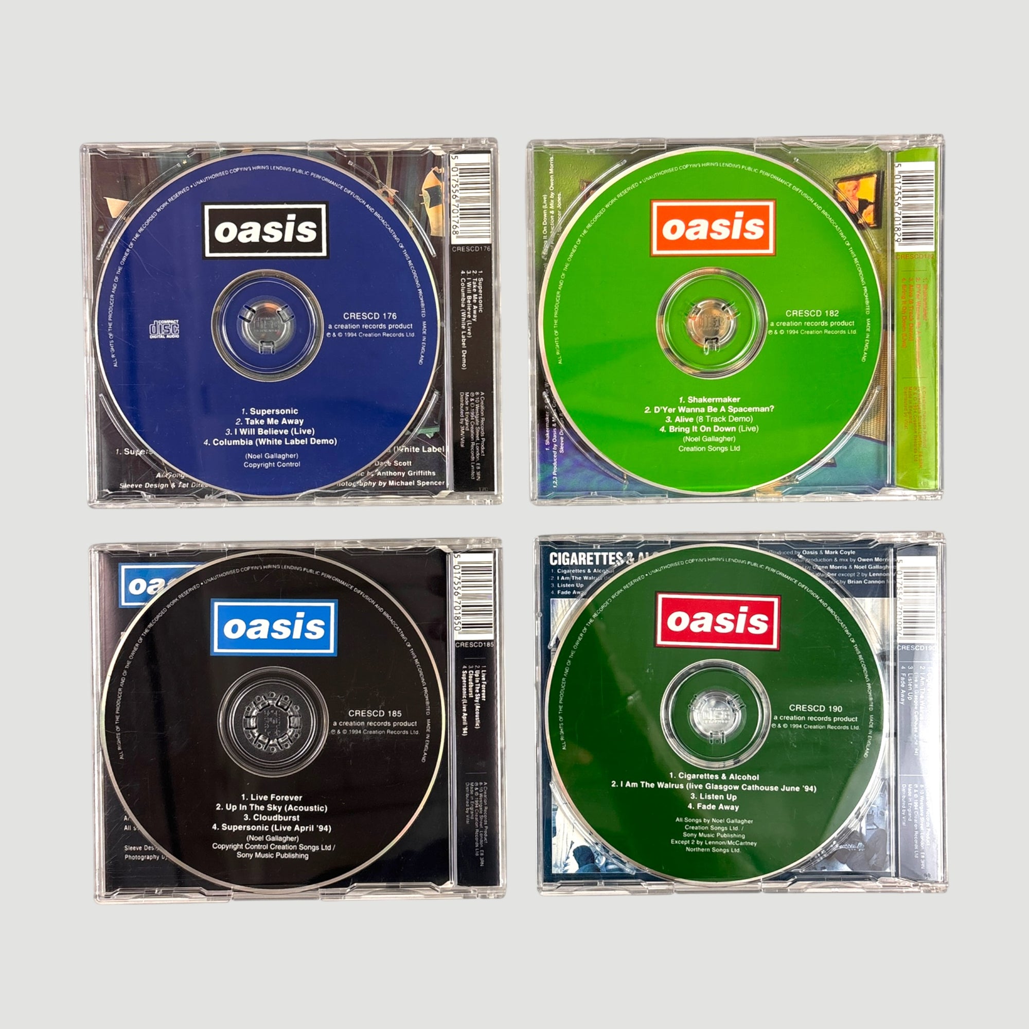 1996 Oasis Definitely Maybe Singles 6 CD Boxset