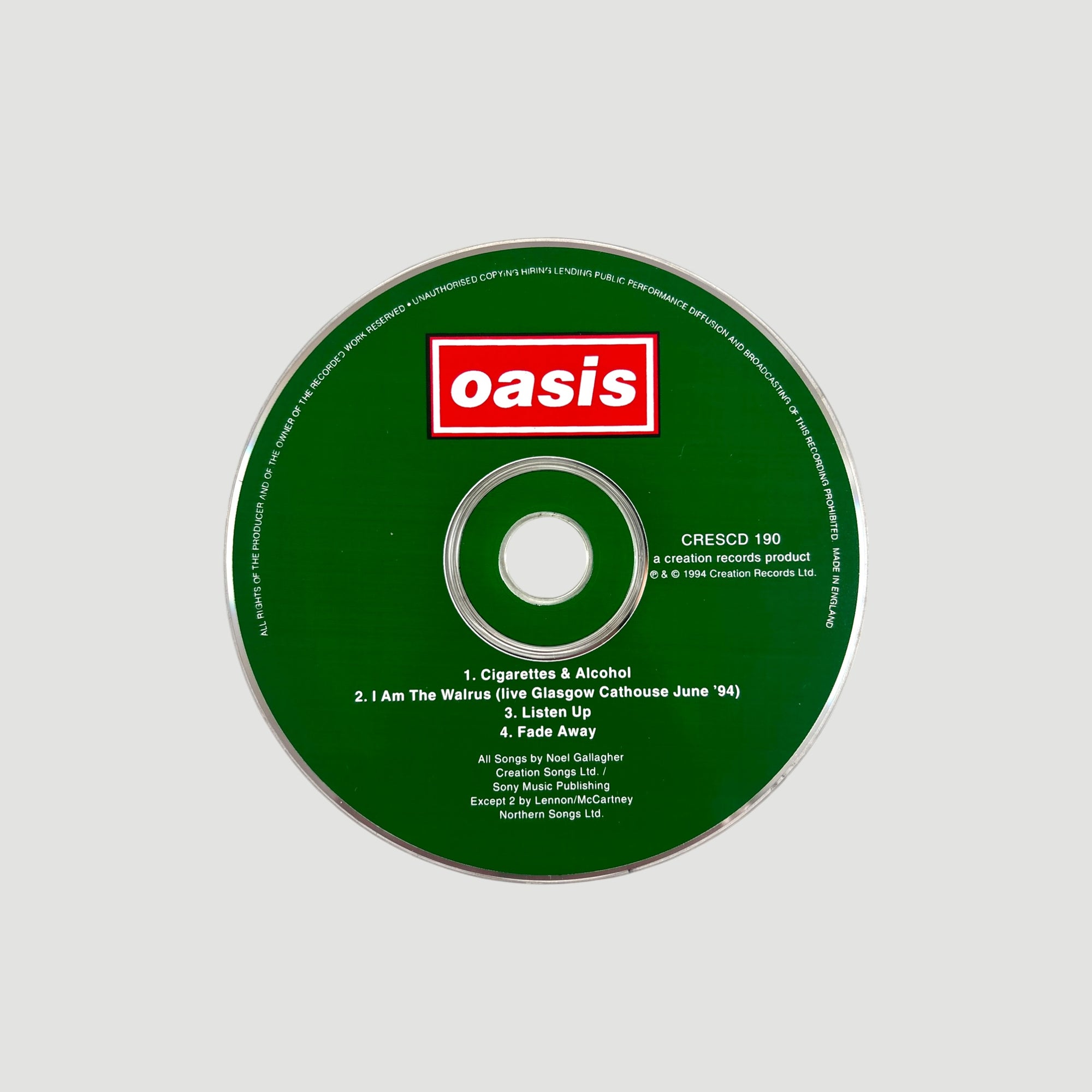 1996 Oasis Definitely Maybe Singles 6 CD Boxset