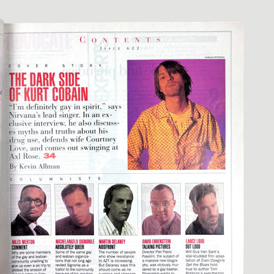 1993 The Advocate Kurt Cobain Cover Issue
