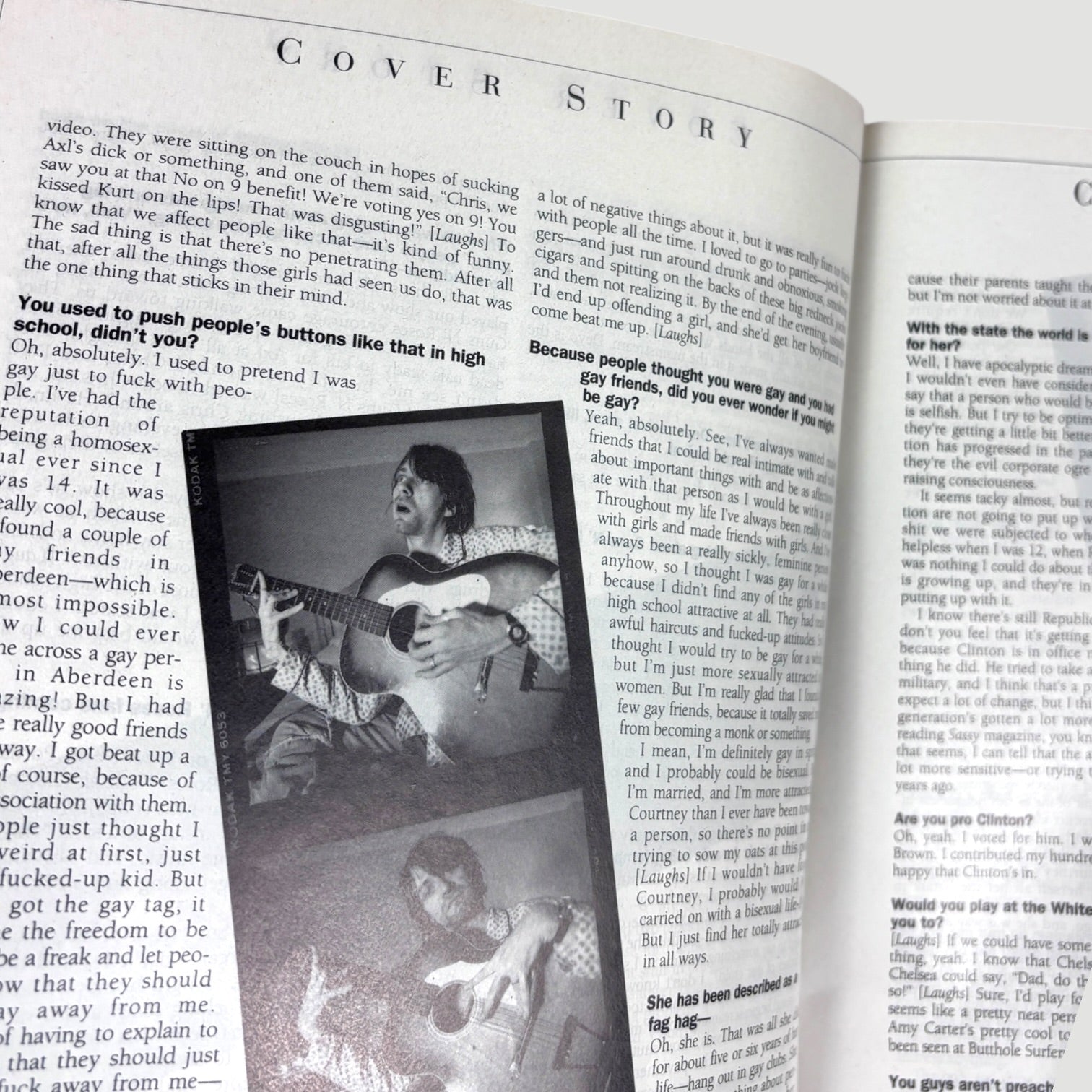 1993 The Advocate Kurt Cobain Cover Issue