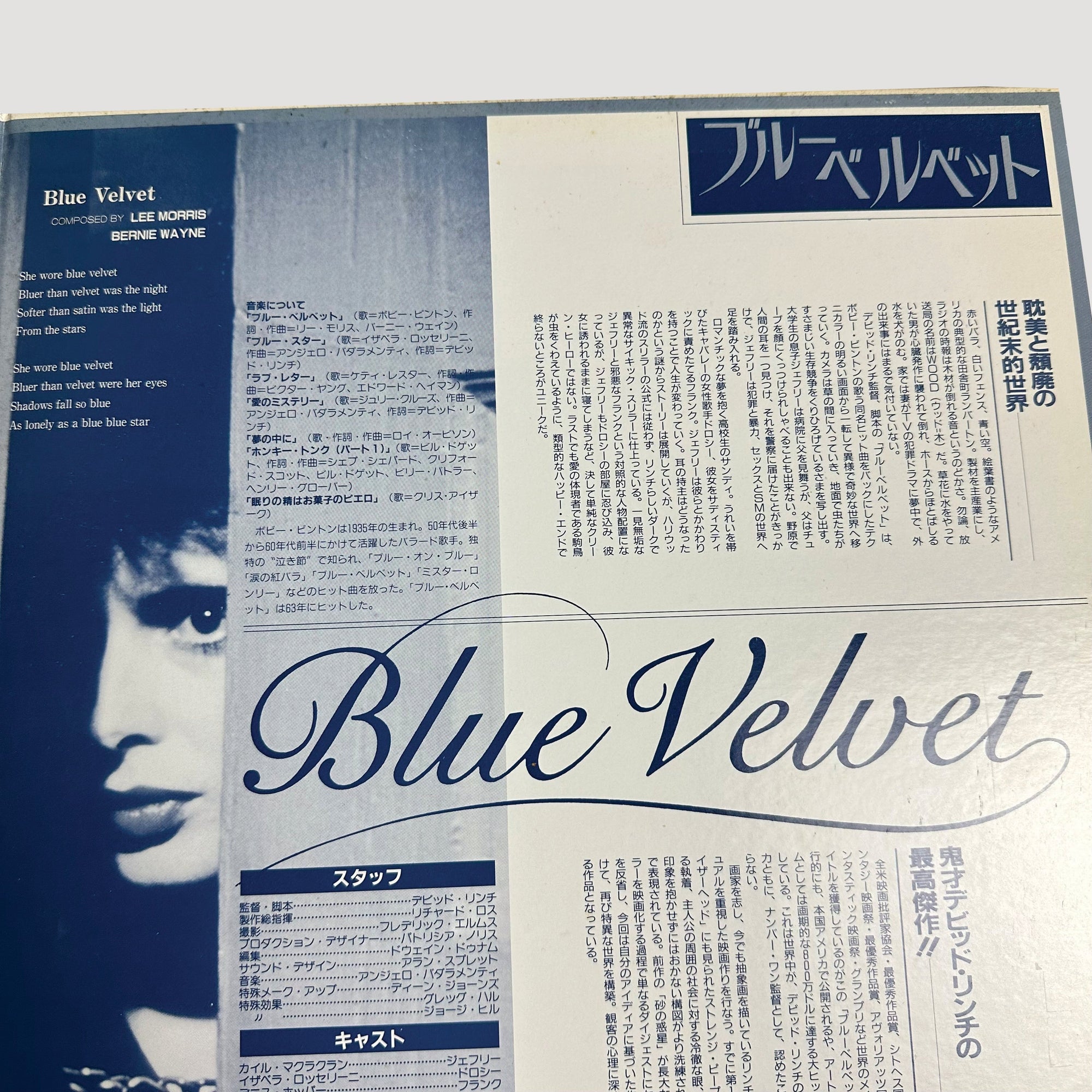 80's Blue Velvet Japanese Laserdisc
