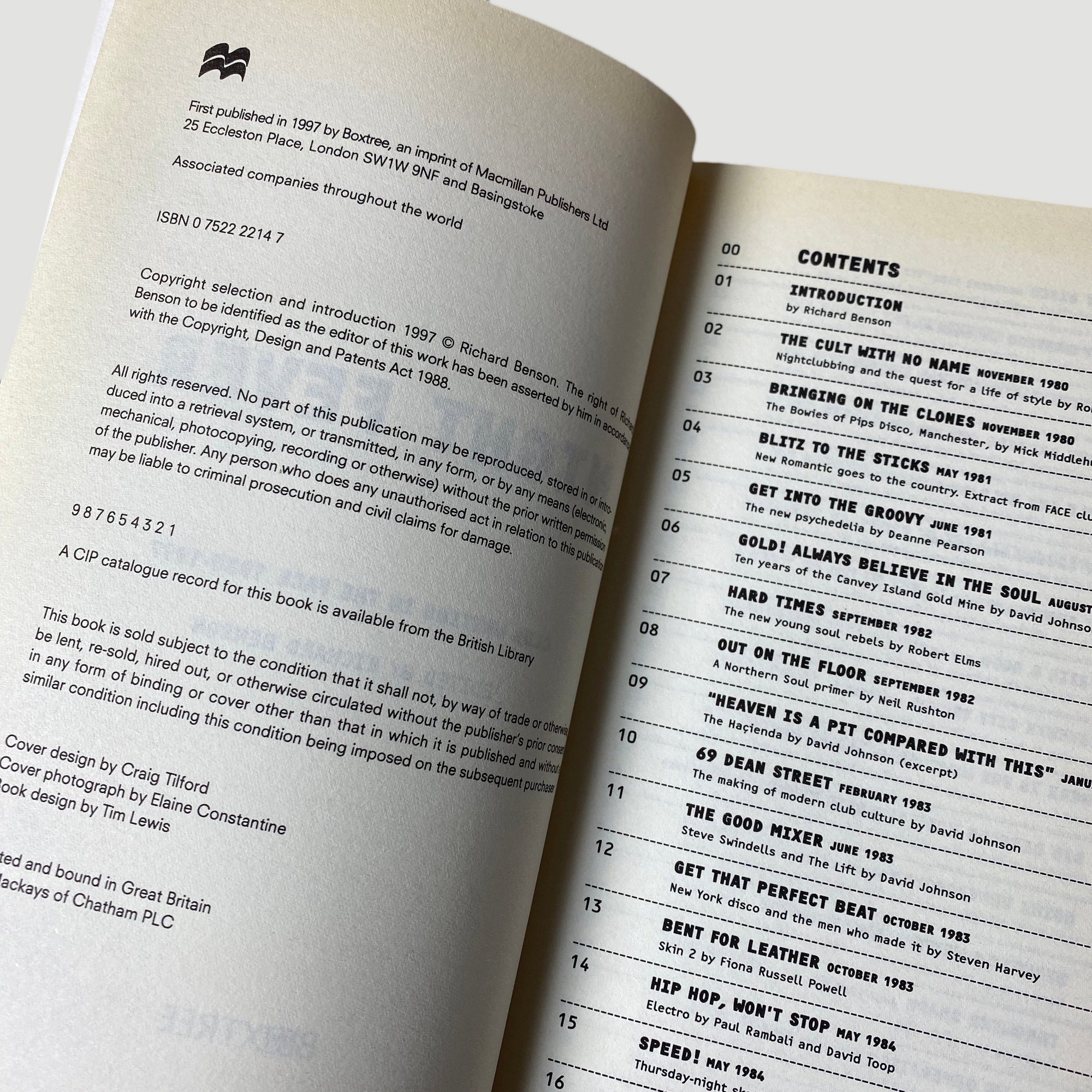 1997 The Face 'Nightfever' Club Writing in the Face 1980-1997