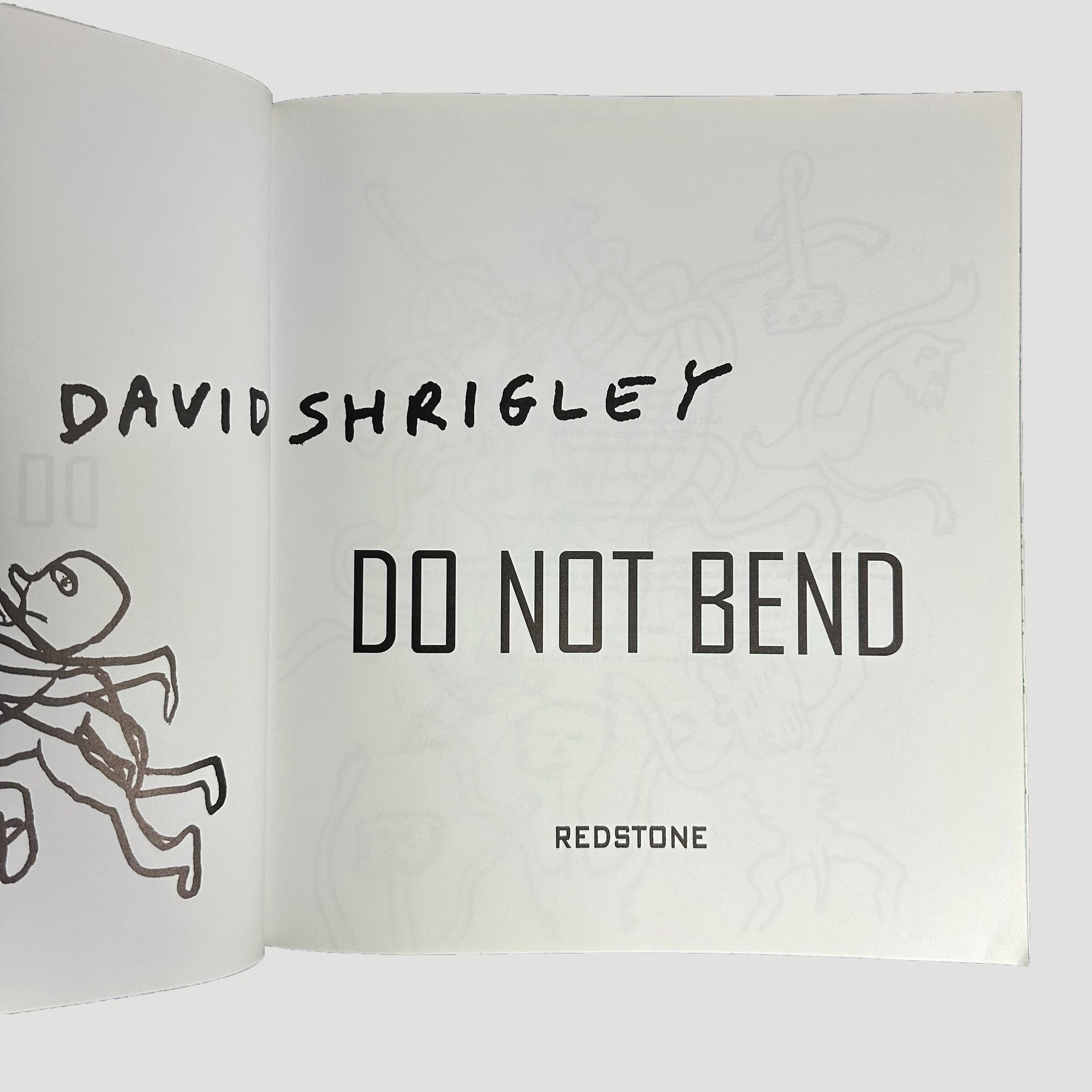 2001 David Shrigley Do Not Bend Uk 1st Edition