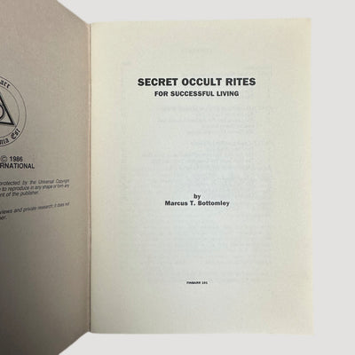 1986 Secret Occult Rights for Successful Living