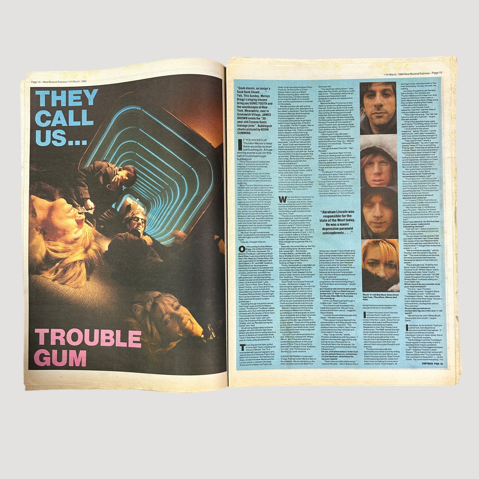 1989 NME Sonic Youth Issue