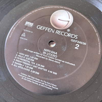 1993 Nirvana 'In Utero' UK Promo Only Vinyl LP