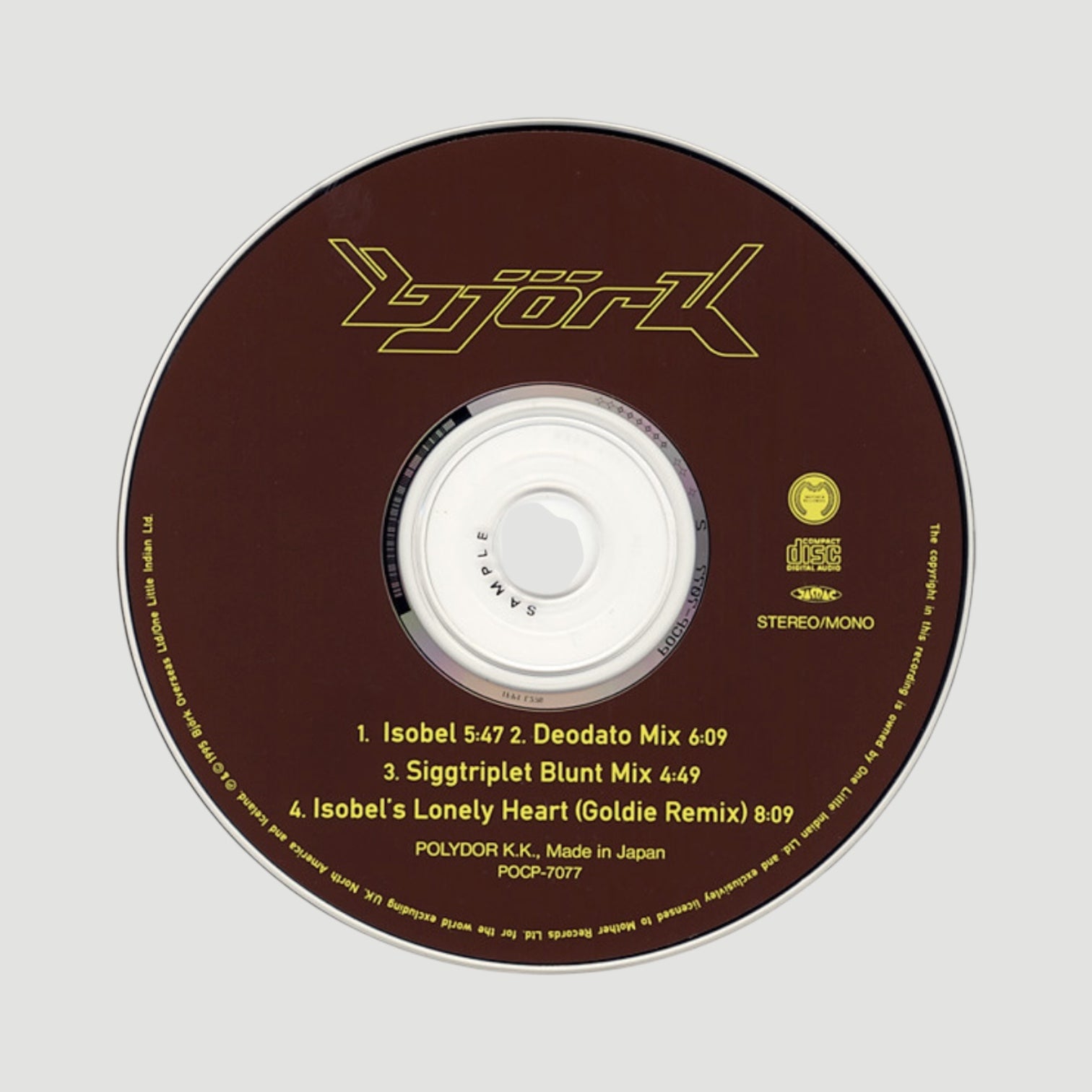 1995 Björk Isobel Japanese Promo CD Single