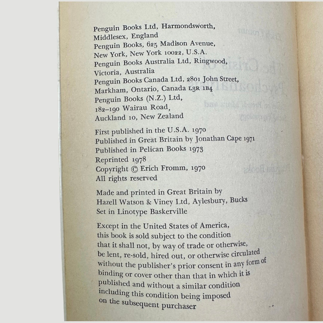 70's The Crisis of Psychoanalysis Pelican