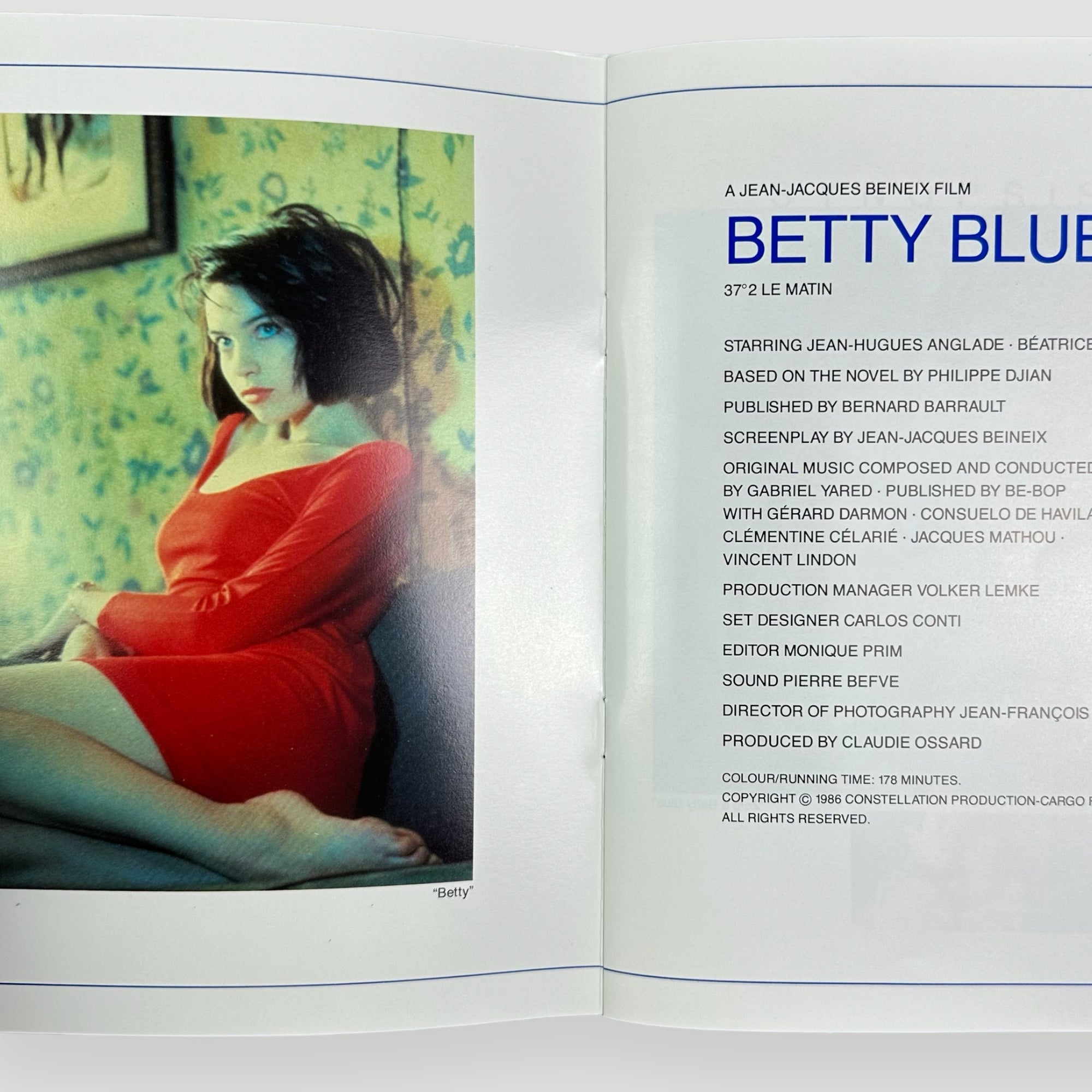 1986 Betty Blue VHS Boxset inc. Booklet