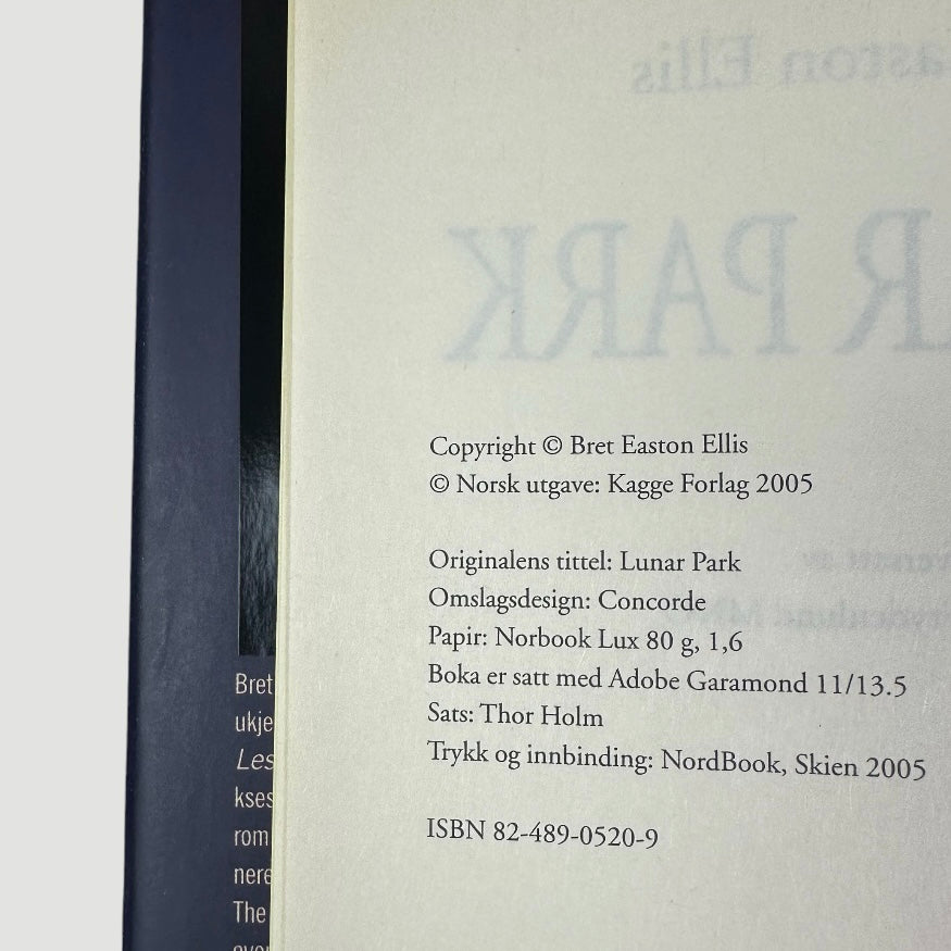 2005 Bret Easton Ellis Lunar Park Norwegian 1st Edition