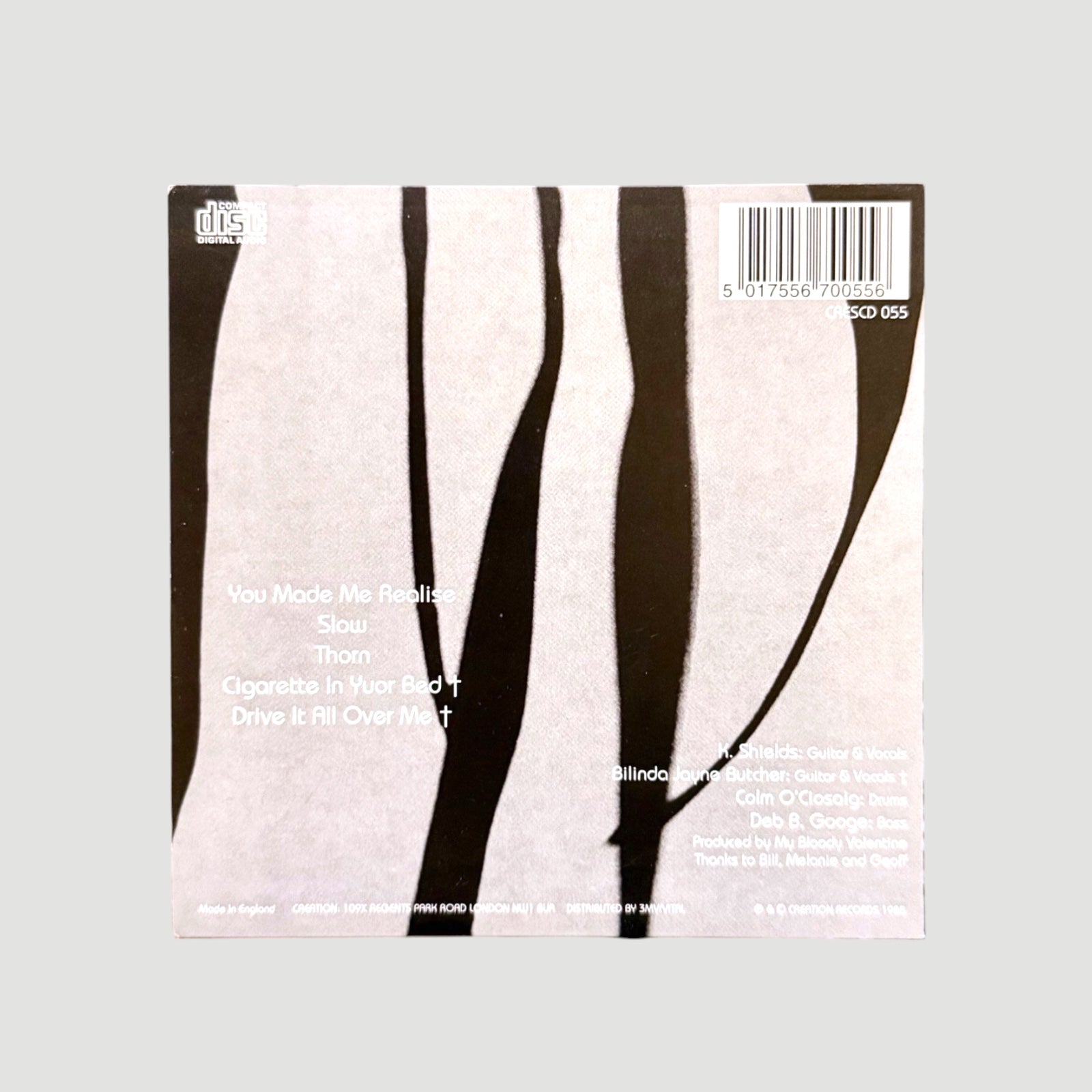 1995 My Bloody Valentine You Made Me Realise UK CD Single