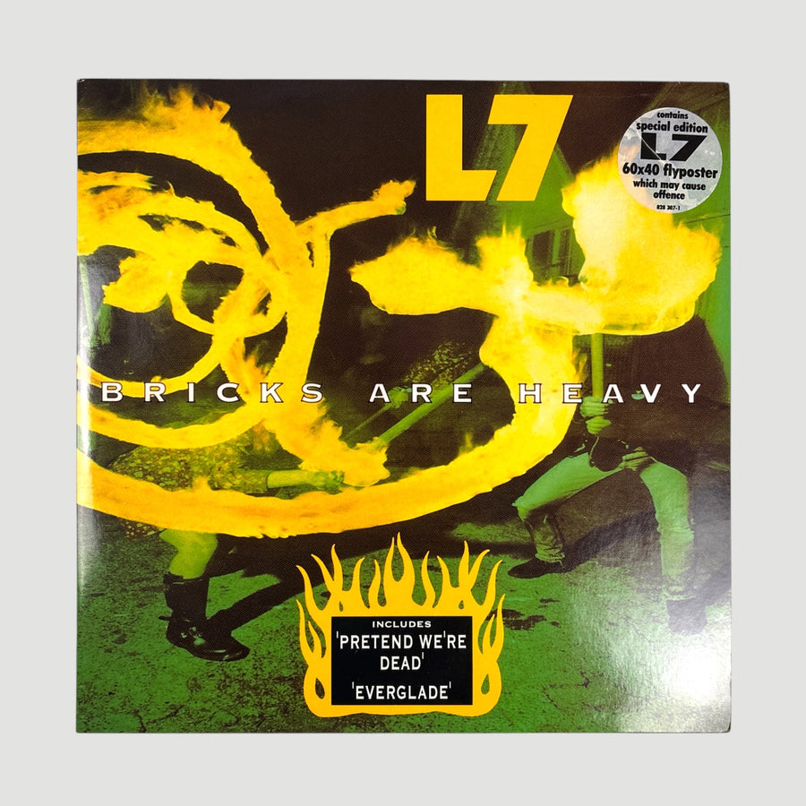 1992 L7 Bricks are Heavy UK Limited Edition LP + Poster