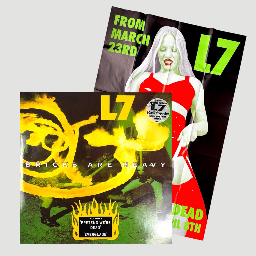 1992 L7 Bricks are Heavy UK Limited Edition LP + Poster
