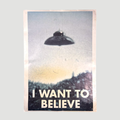 Mid 90's The X-Files I Want to Believe Poster