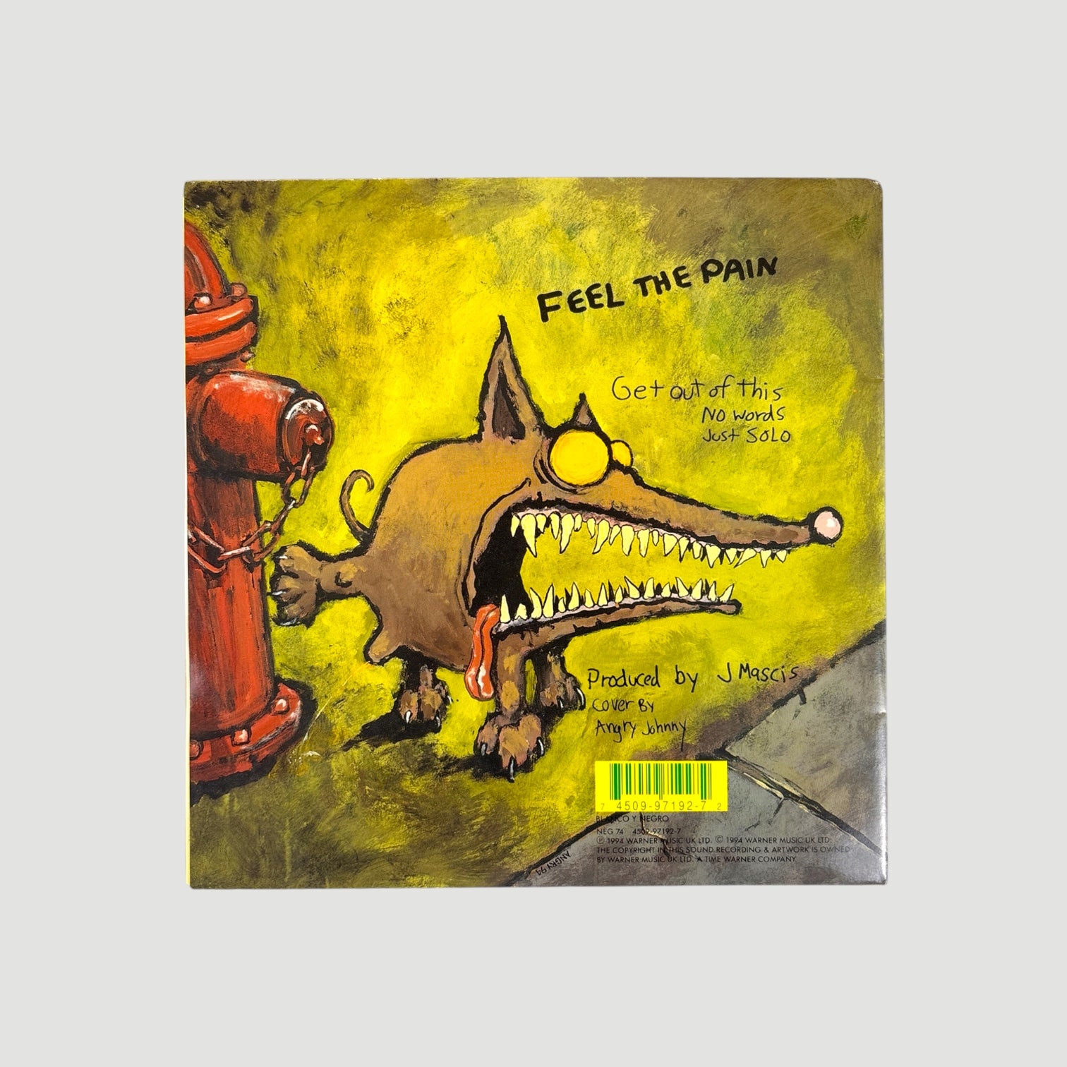 1994 Dinosaur Jr. Feel the Pain UK Numbered Poster Bag 7" Single