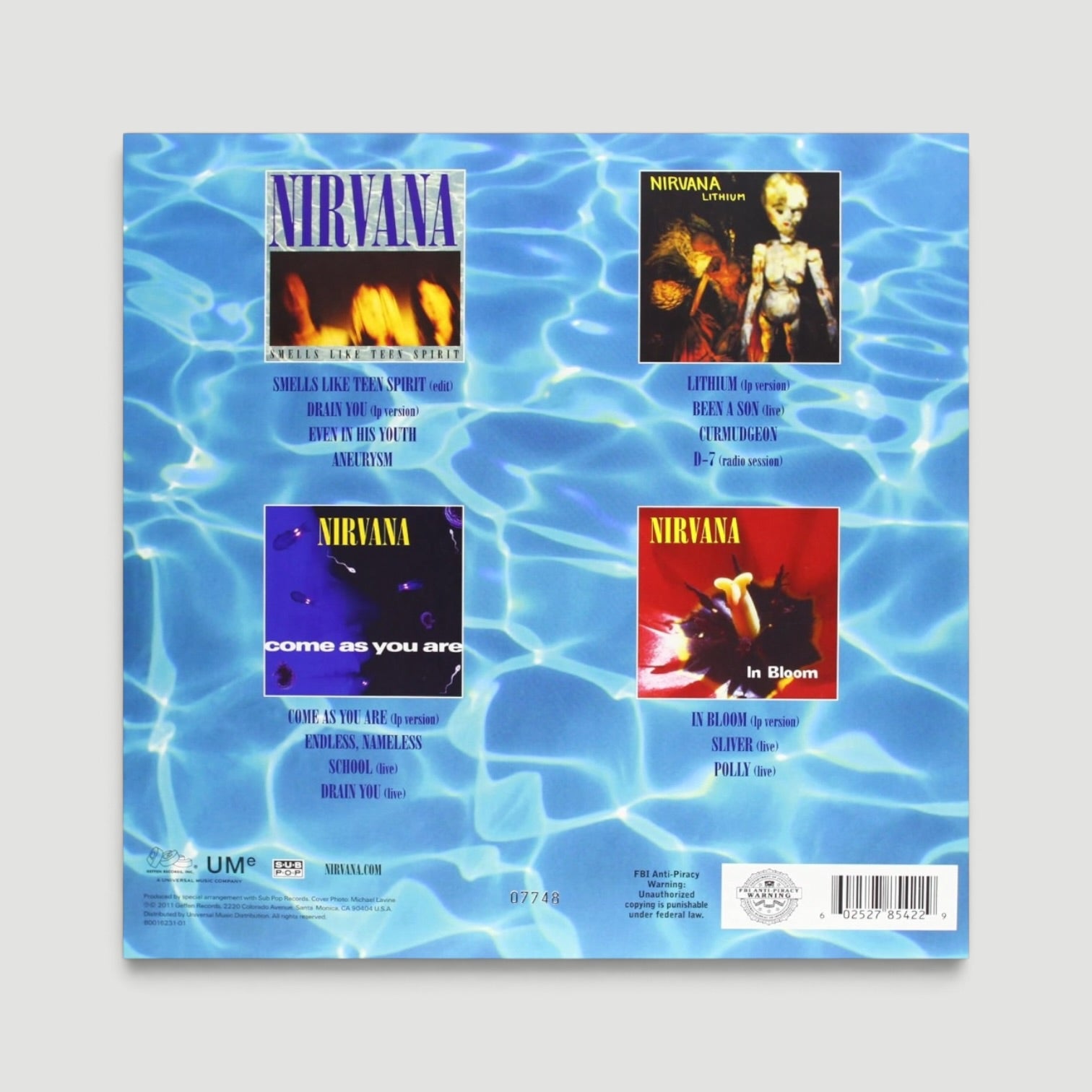 2011 Nirvana Nevermind The Singles US 4 x 12" Boxset (Sealed)