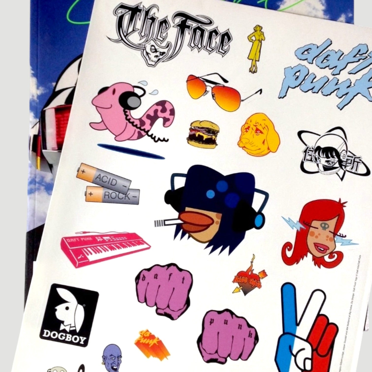 2001 The Face Magazine Daft Punk Issue + Sticker Set