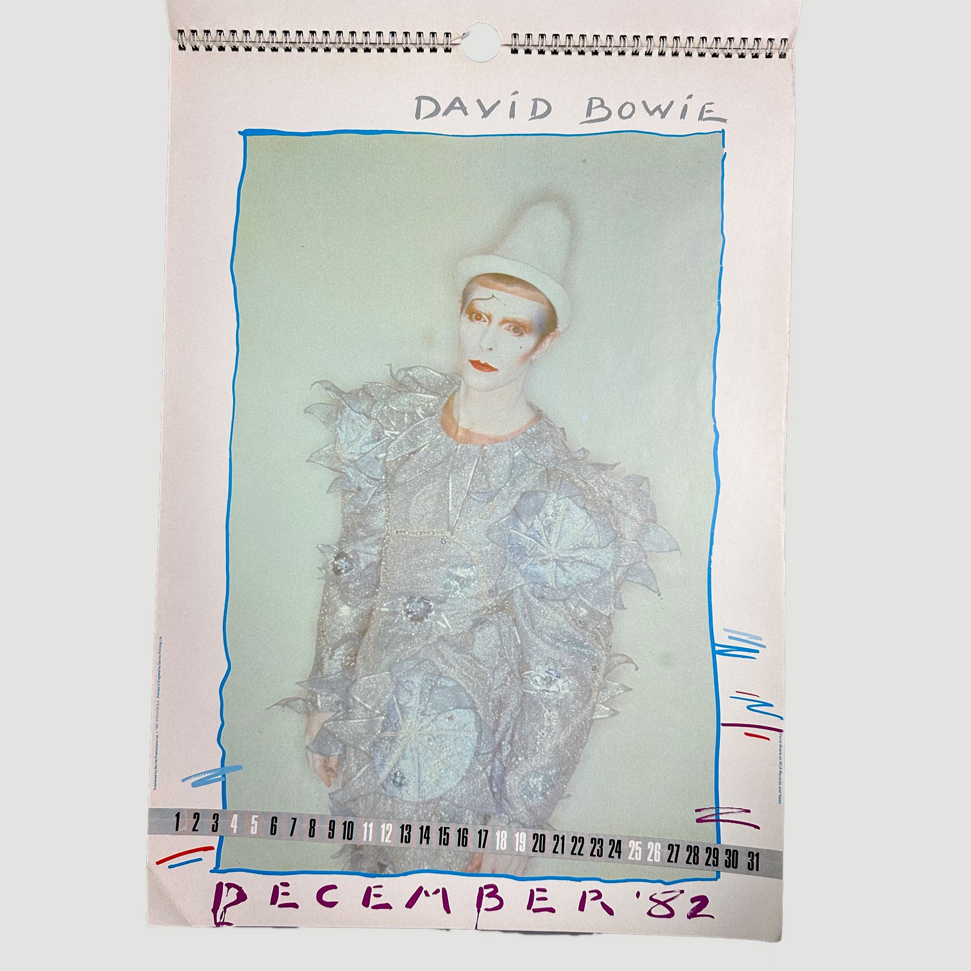 1982 David Bowie Scary Monsters Calendar