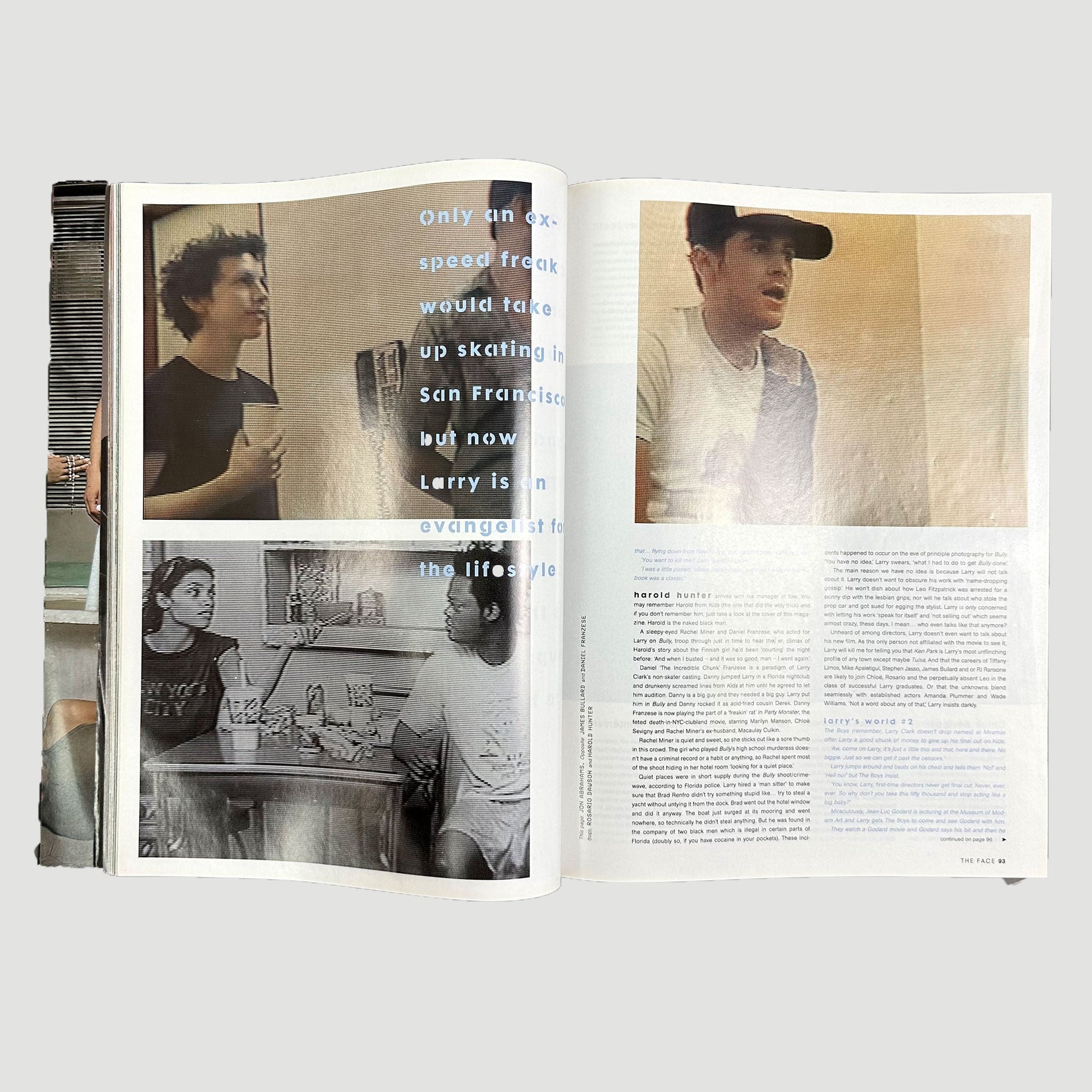 2001 The Face Magazine Larry Clark Trash Issue