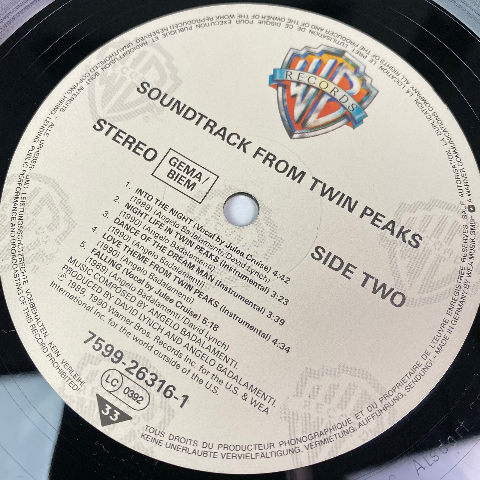 1990 Twin Peaks OST LP