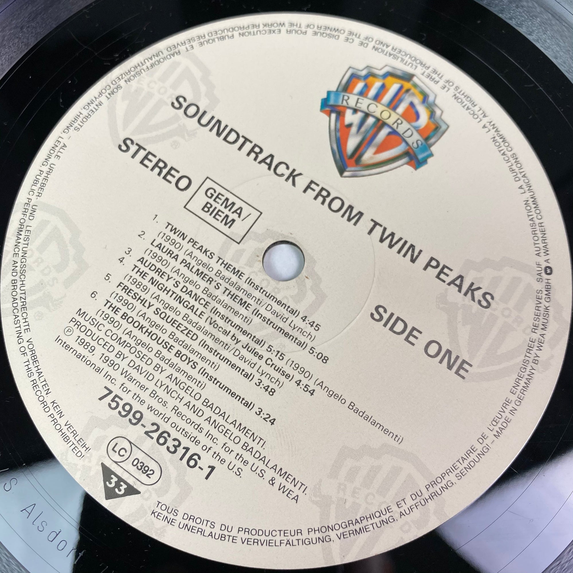 1990 Twin Peaks OST LP