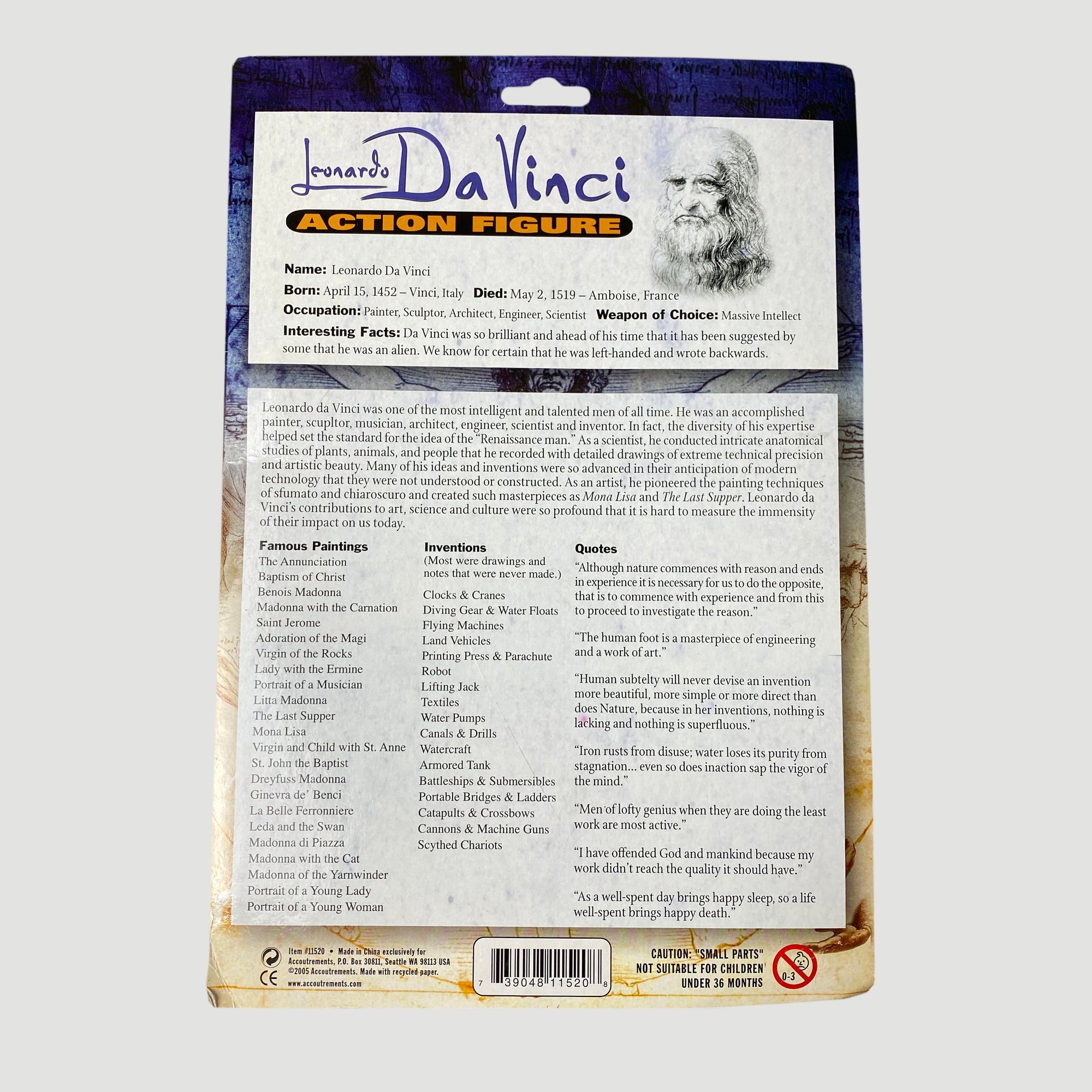 Early 00's Leonardo da Vinci Action Toy