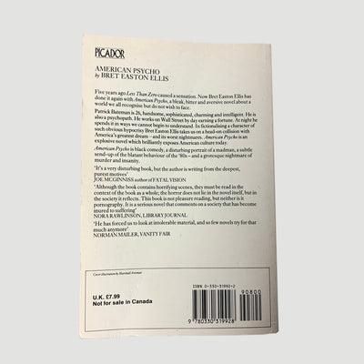 1991 Bret Easton Ellis 'American Psycho' Paperback