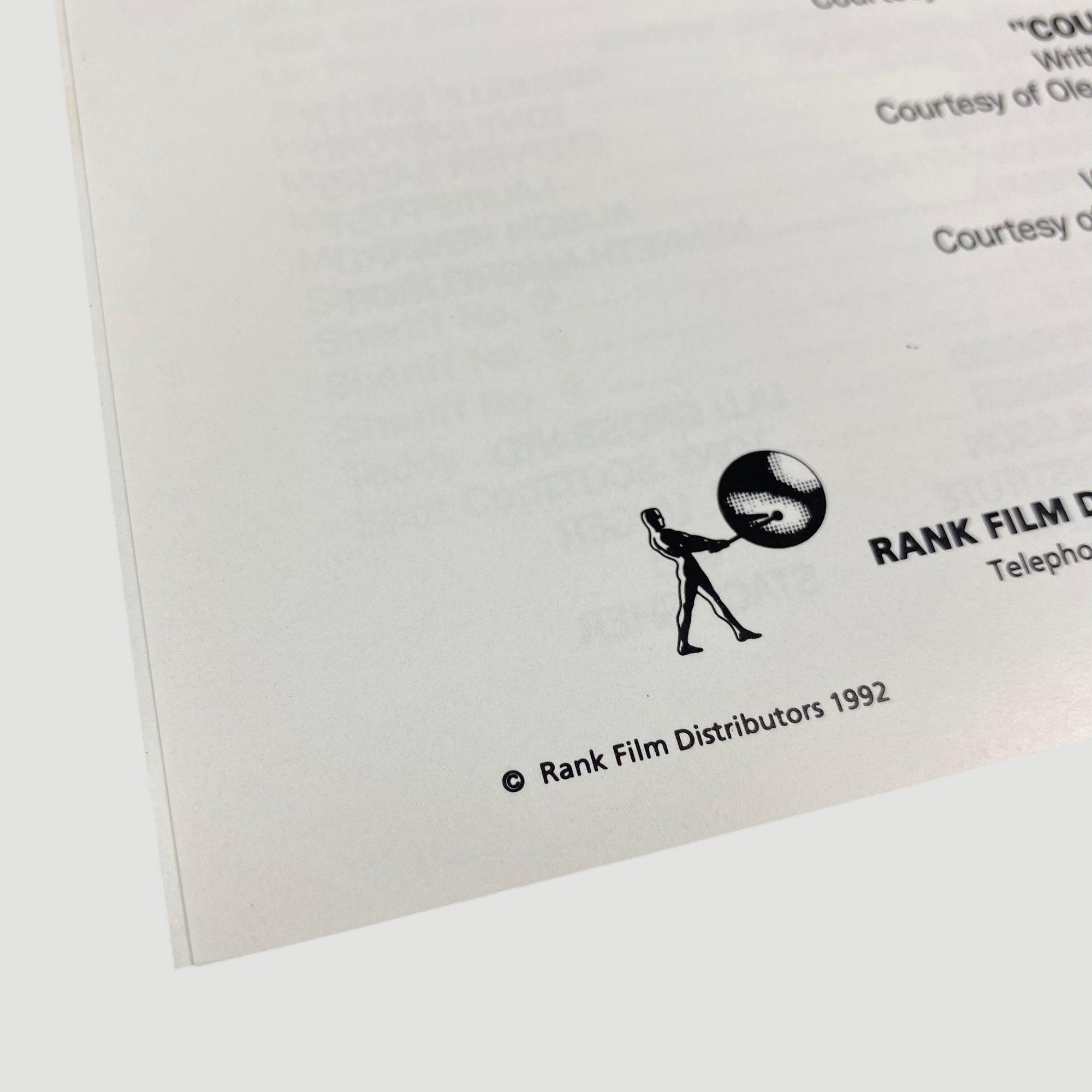 1992 Reservoir Dogs Preview Screening Press Booklet