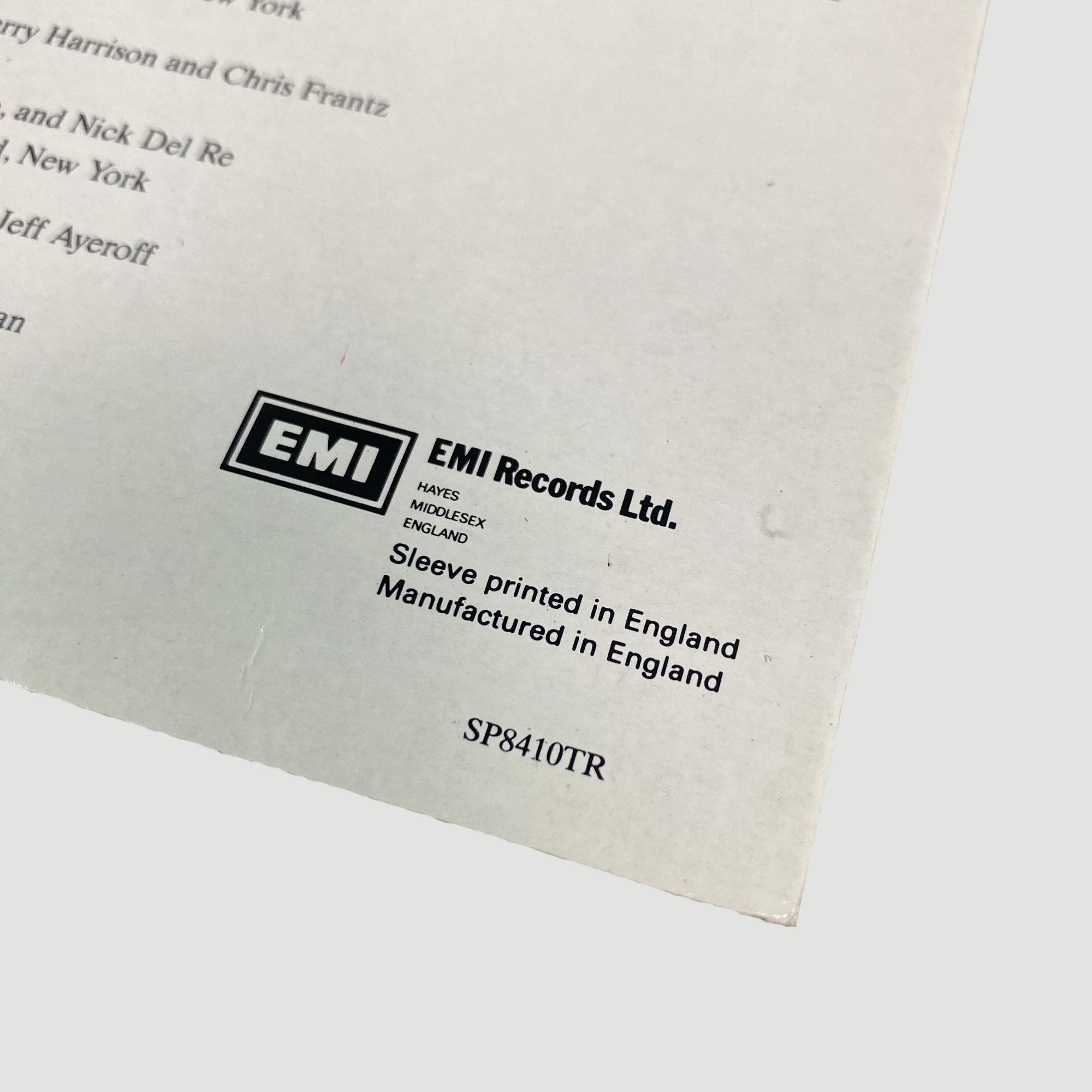 1984 Talking Heads 'Stop Making Sense' LP