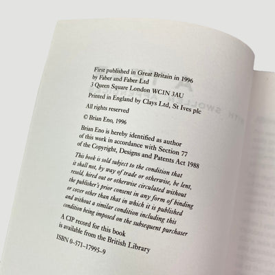 1996 Brian Eno 'A Year with Swollen Appendices' 1ST EDITION