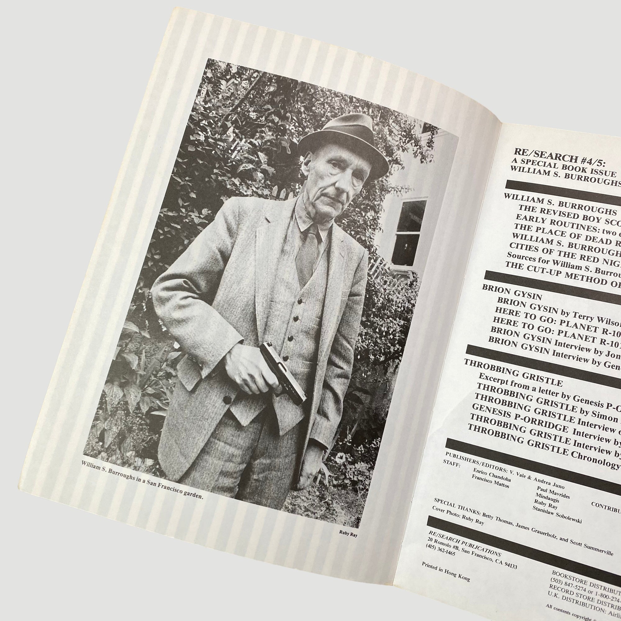 1984 Re/Search William S. Burroughs, Throbbing Gristle, Brion Gysin