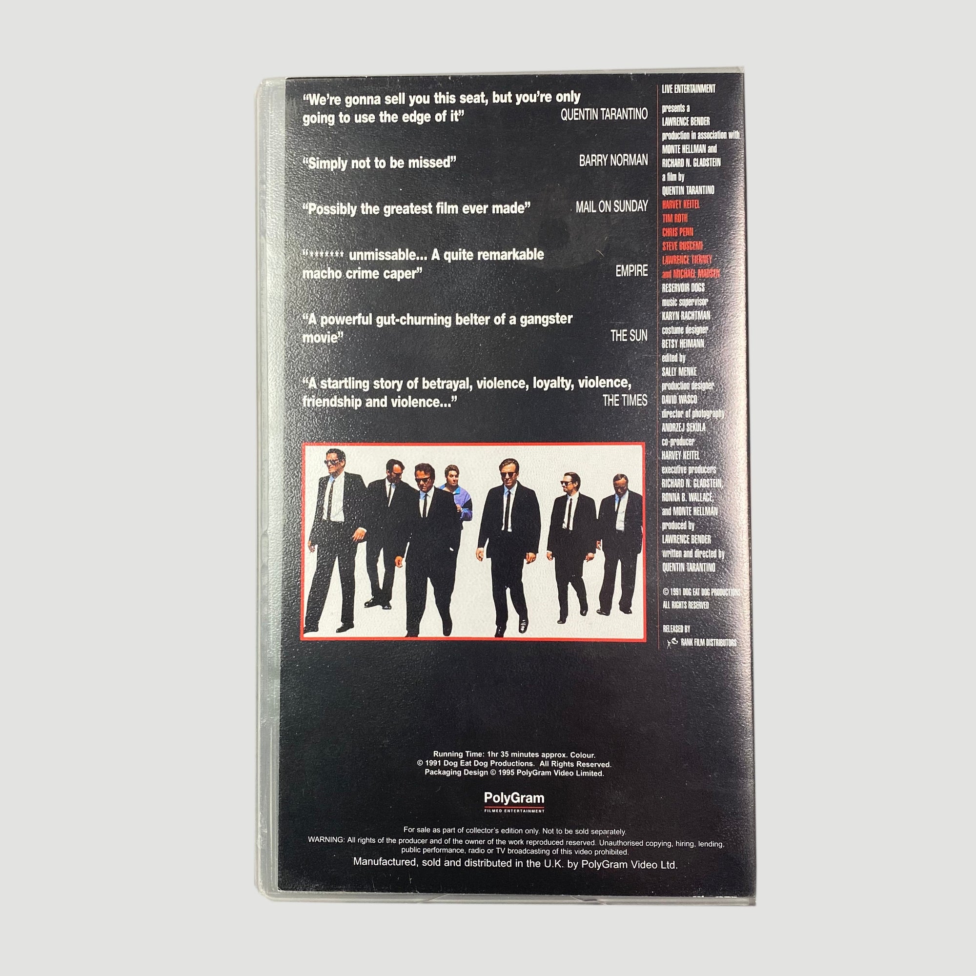 1995 Reservoir Dogs VHS Collectors Box Set