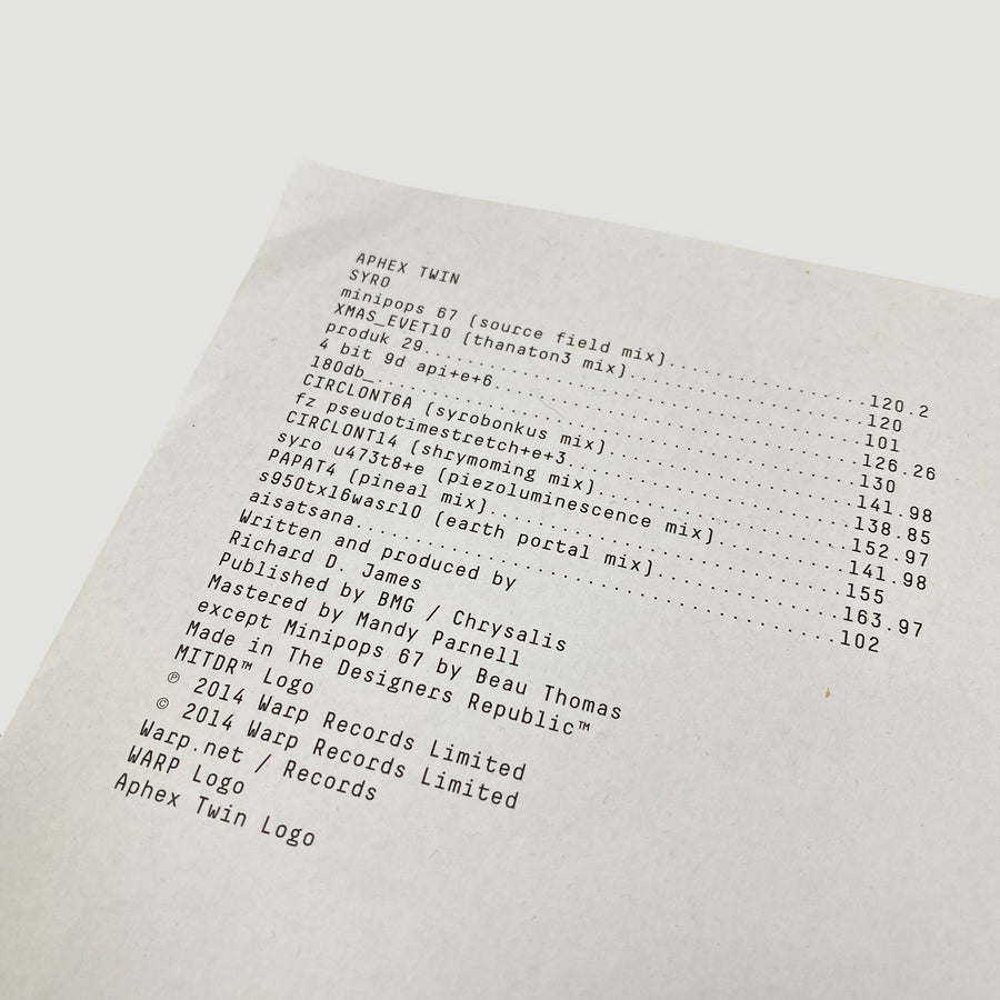 2014 Aphex Twin Syro Poster