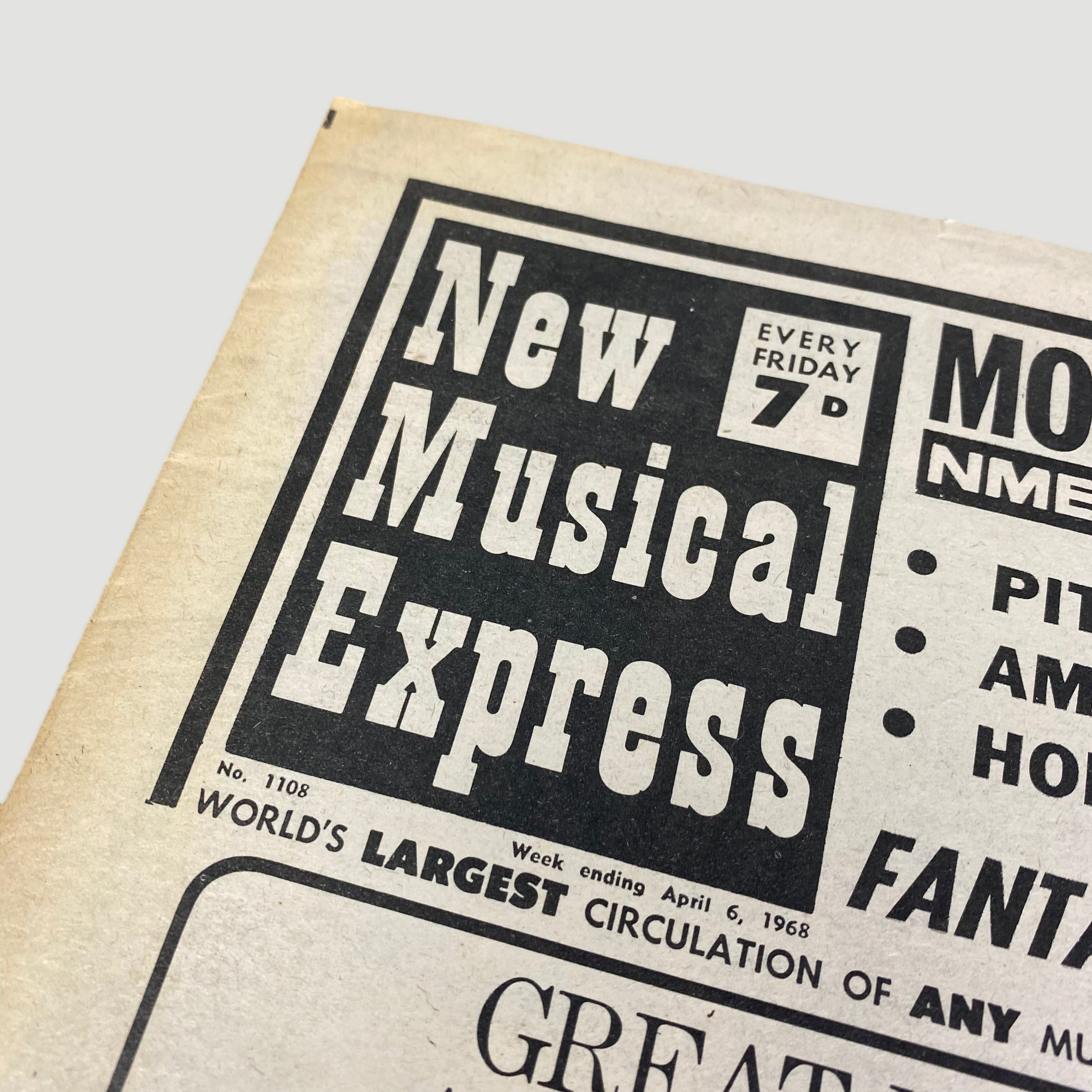 1968 NME Paper Scott Walker 'Scott 2'