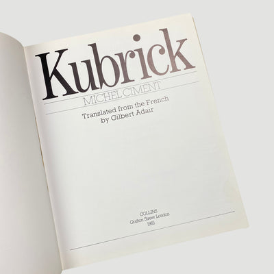 1983 Michel Ciment 'Kubrick’ UK 1st Edition