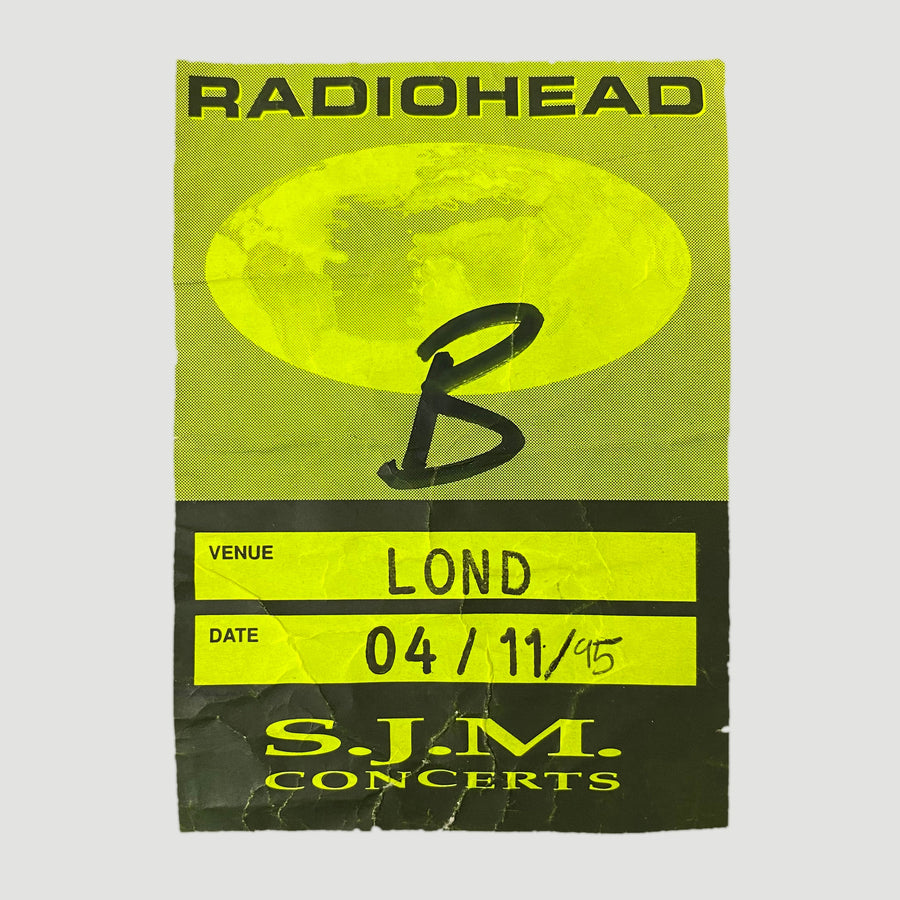 1995 Radiohead The Bends Tour AAA Pass