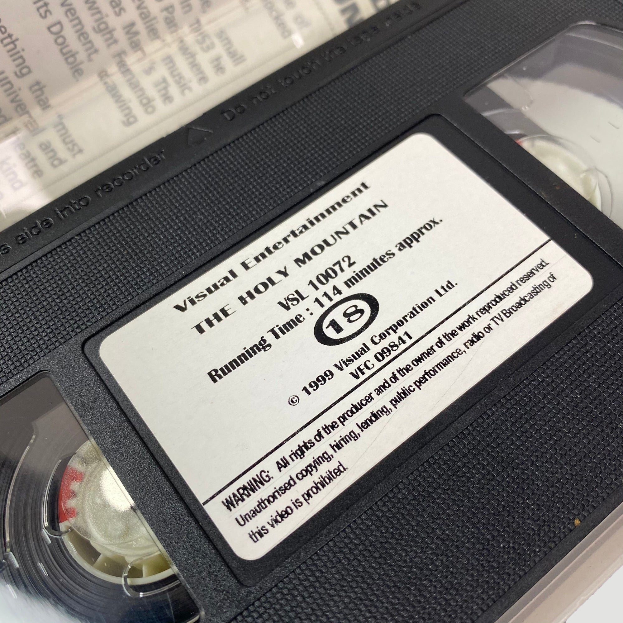 1999 The Holy Mountain VHS