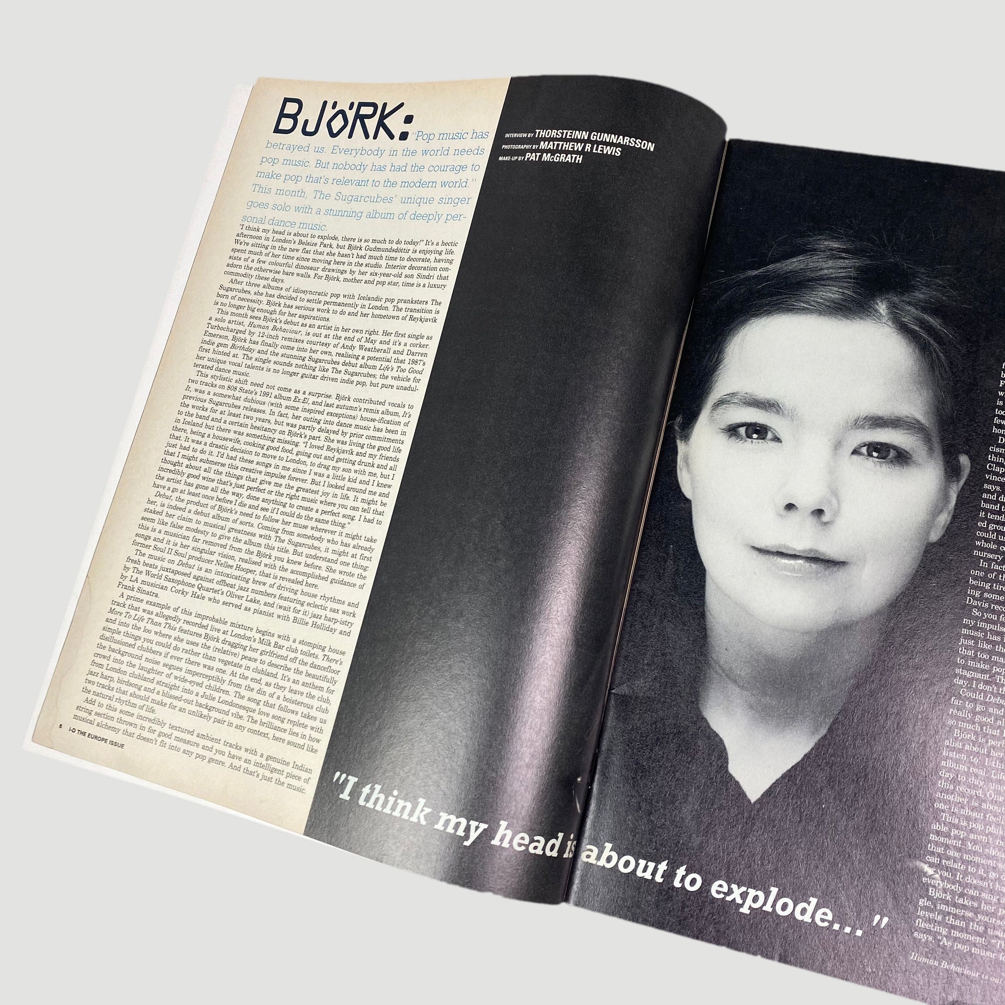 May 1993 i-D Magazine Bjork Issue
