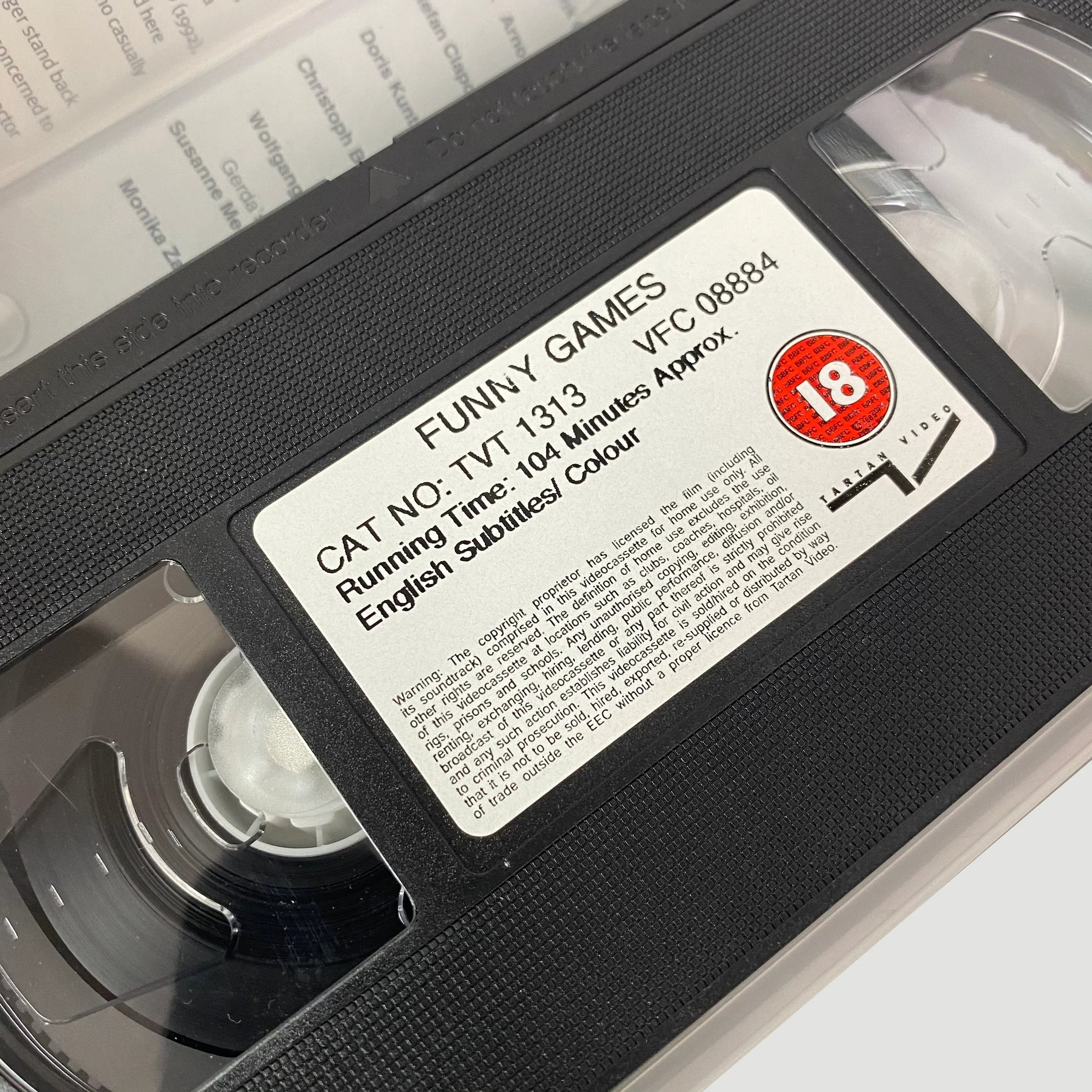 1999 Michael Haneke 'Funny Games' Tartan VHS