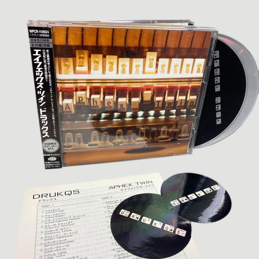 2000 Aphex Twin Drukqs Japanese CD + Stickers