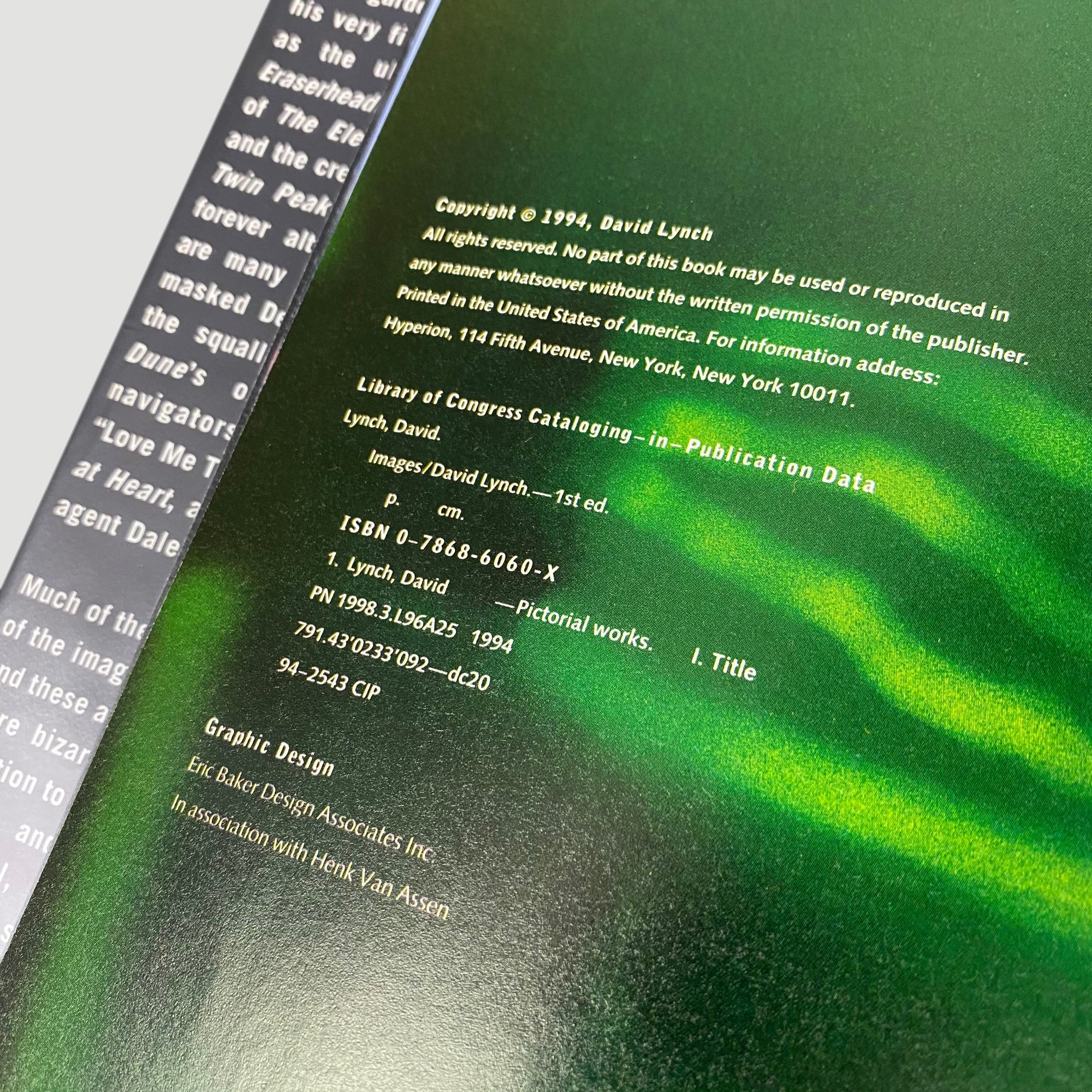 1994 David Lynch 'Images' (First Edition)