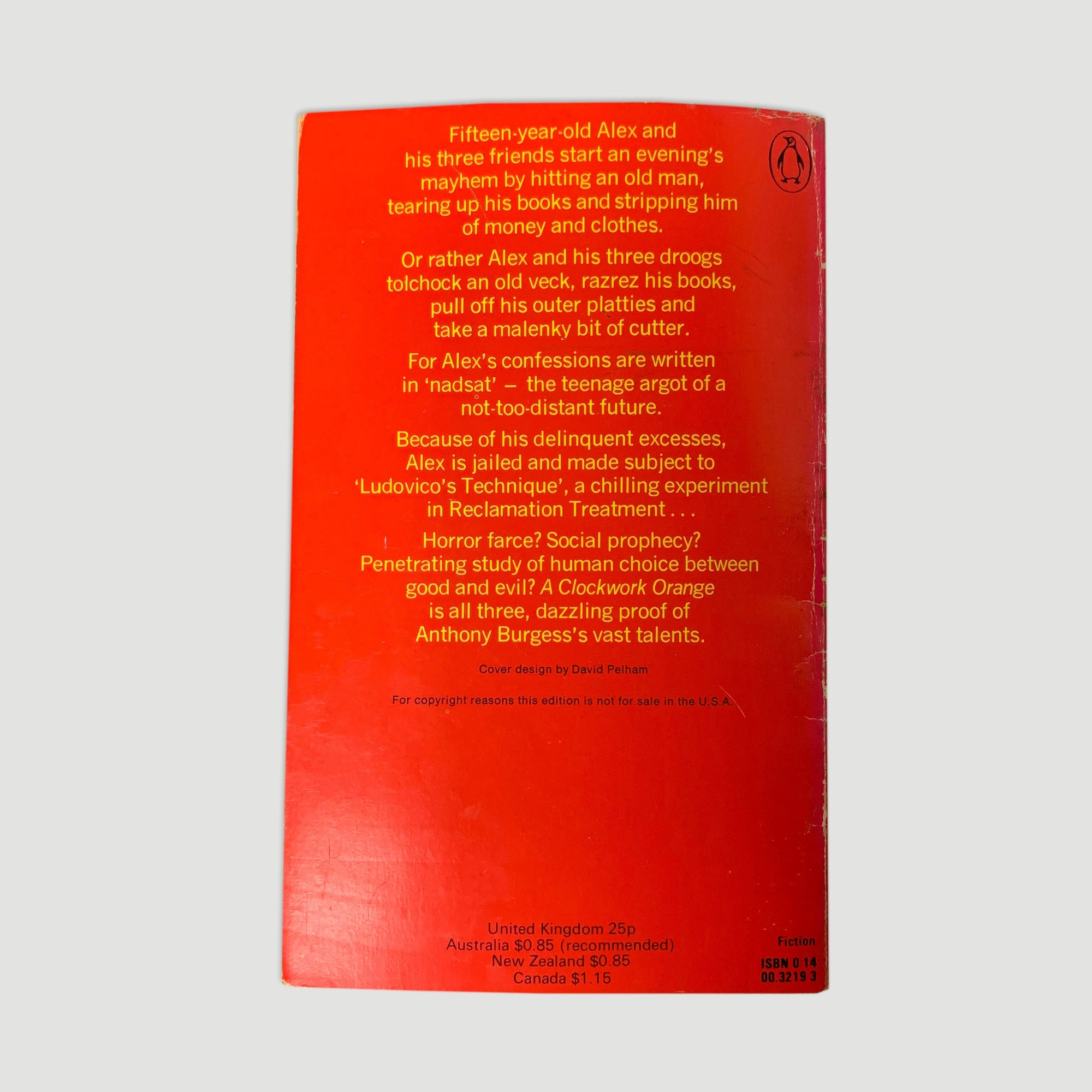 1973 Anthony Burgess 'A Clockwork Orange' Penguin