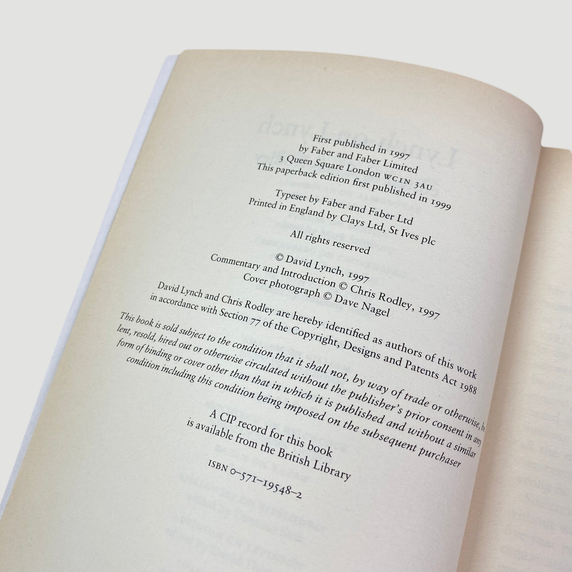 1999 Chris Rodley 'Lynch on Lynch'