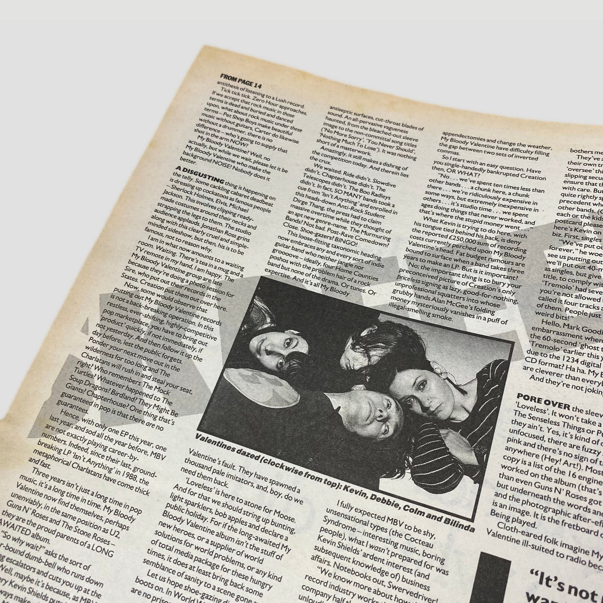 1991 My Bloody Valentine Loveless Release NME