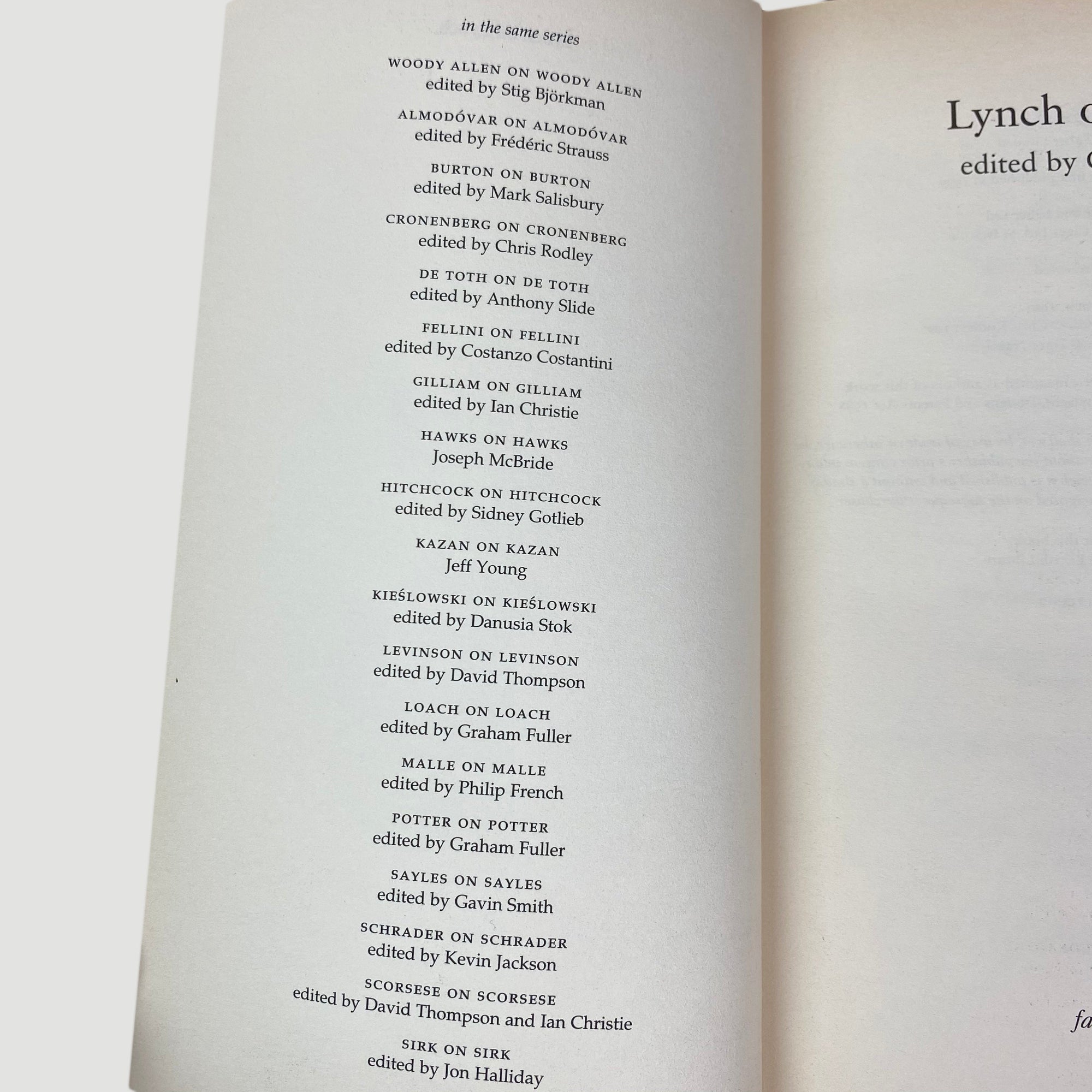 1999 Chris Rodley 'Lynch on Lynch'