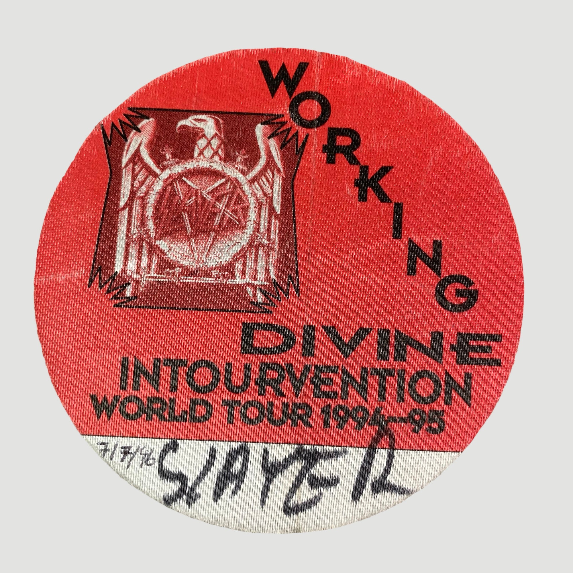 1996 Slayer Divine Intervention Tour AAA Pass