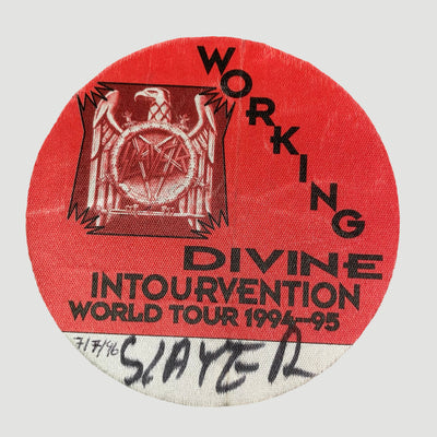 1996 Slayer Divine Intervention Tour AAA Pass